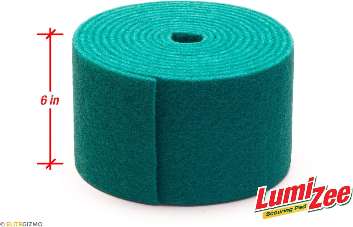 Green Scrubbing Pad Roll 19ft Economy Size Medium Duty Abrasive Scrub Sponge Scouring Pads 19ft x