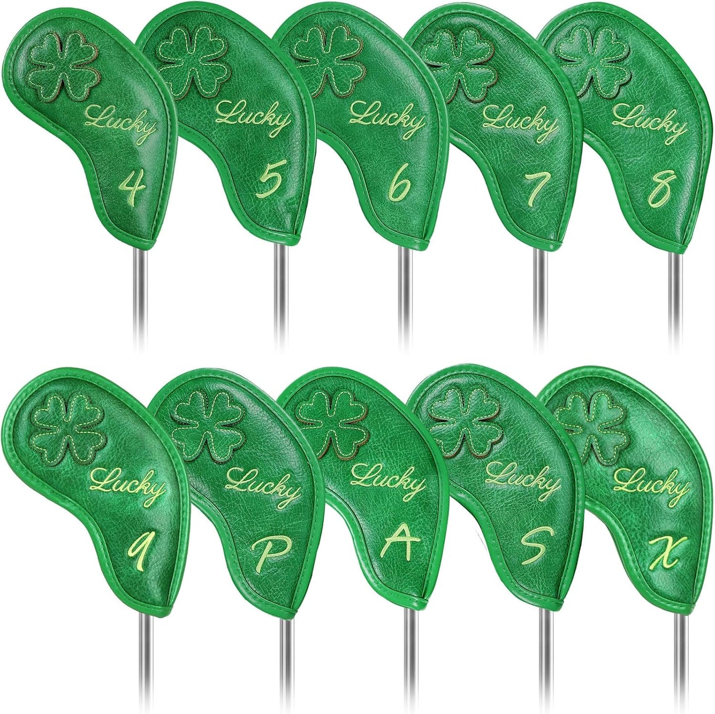 Golf Headcovers Golf Club Head Covers Four Leaf Clover Good Luck Charm - Clover Style Premium