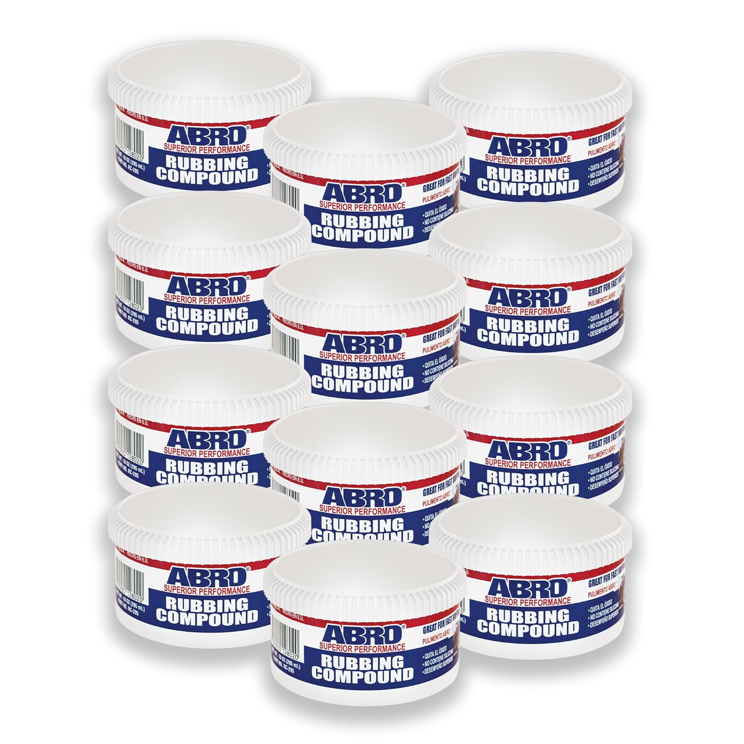 ABRO Superior Performance Rubbing Compound, 10 oz., Buffing Compound for Oxidized Finishes, Smooth