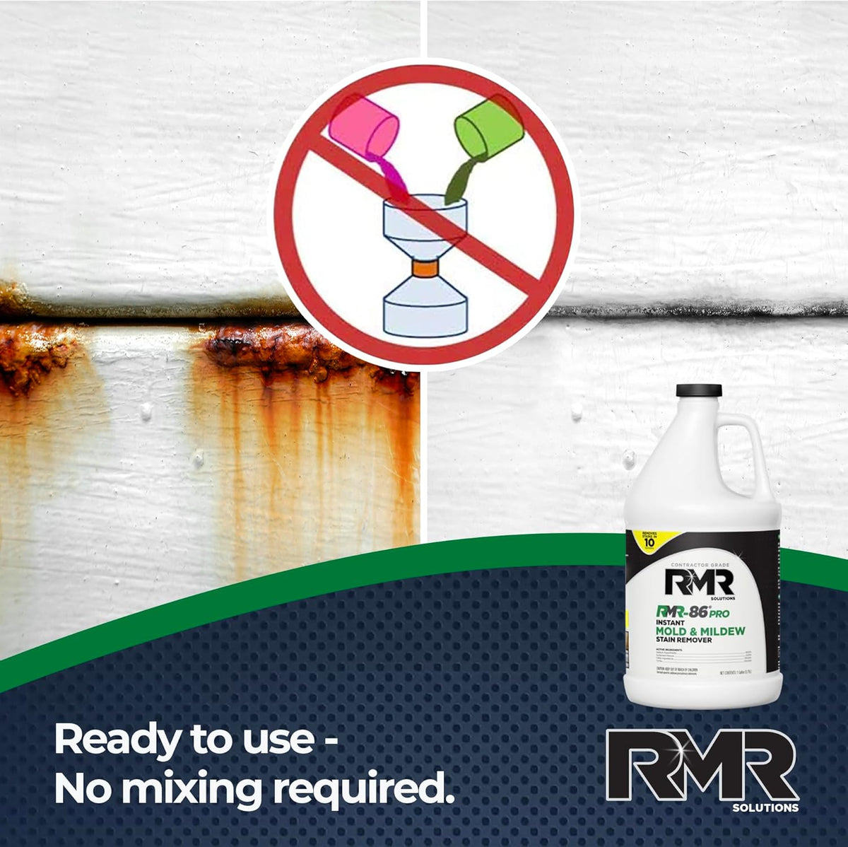 RMR-86 Pro Contractor Grade Mold Stain & Mildew Stain Remover Cleaning Solution, Professional