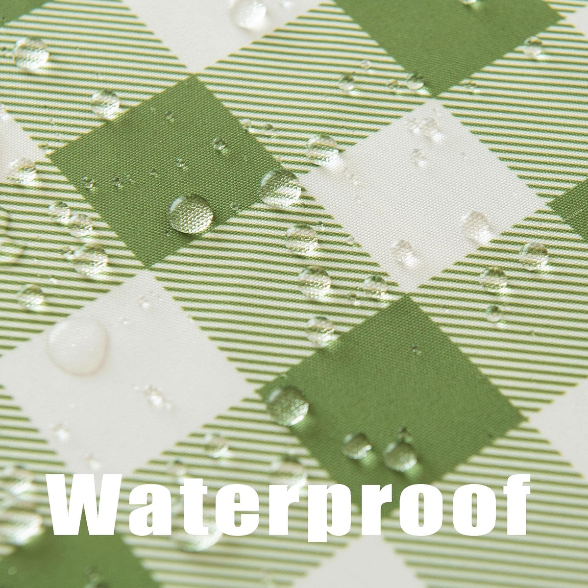 Waterproof Checkered Tablecloth Fabric - Rectangle 58x84 Inch Classic Gingham Buffalo Plaid Table