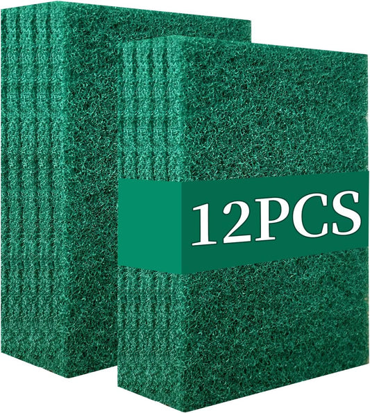 Heavy Duty Scour Pads Sponge Dish Scrubber Non-Scratch Green Reusable Household Scrub Pads for