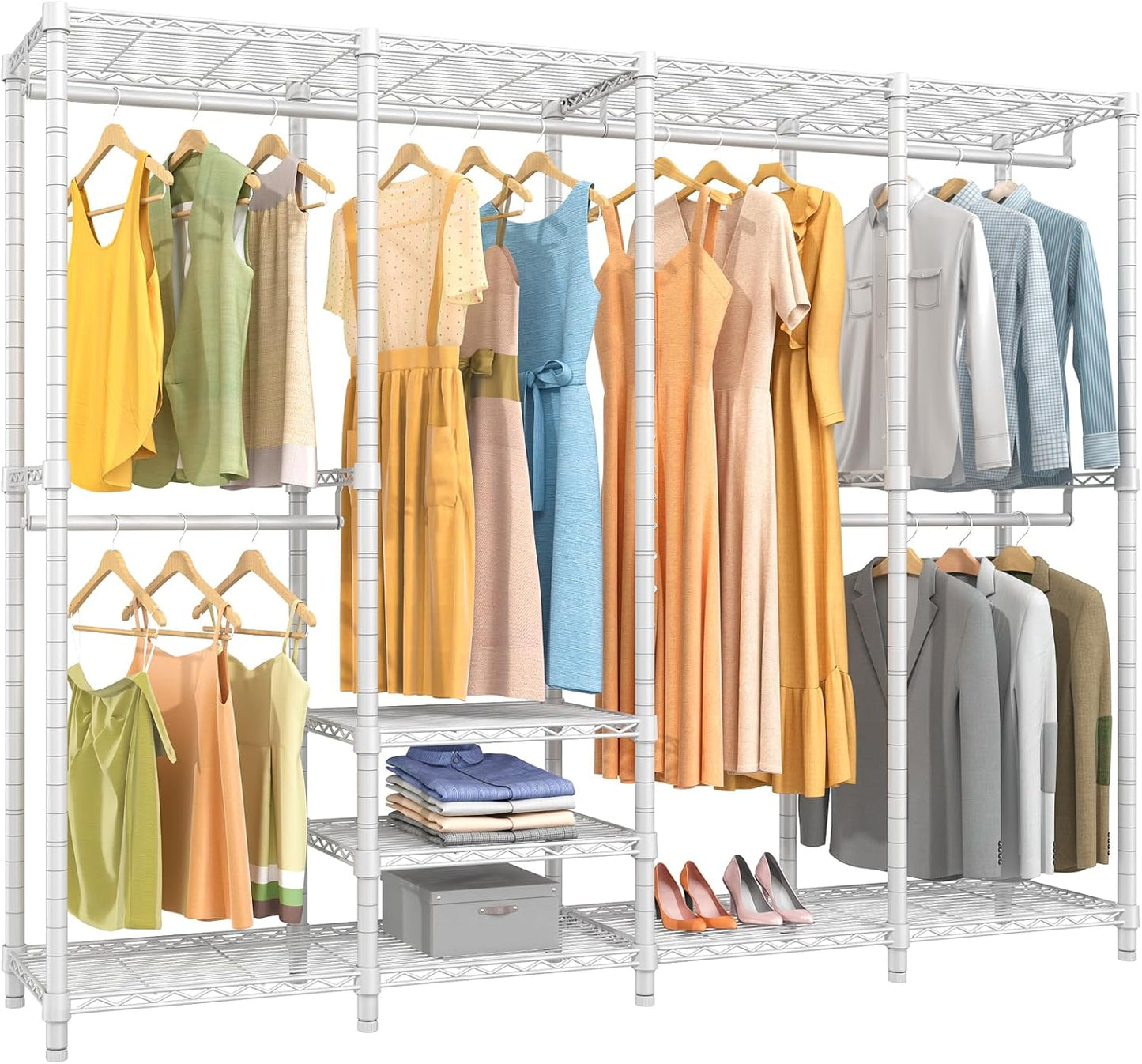 VIPEK V40 Wire Garment Rack Heavy Duty Clothes Racks for Hanging Clothes, Multi-Functional Bedroom