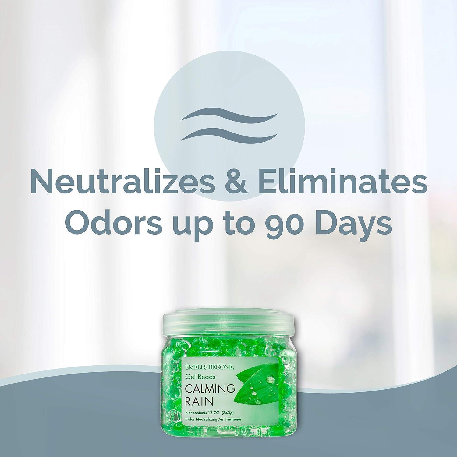 SMELLS BEGONE Odor Eliminator Gel Beads - Air Freshener - Eliminates Odor in Bathrooms, Cars
