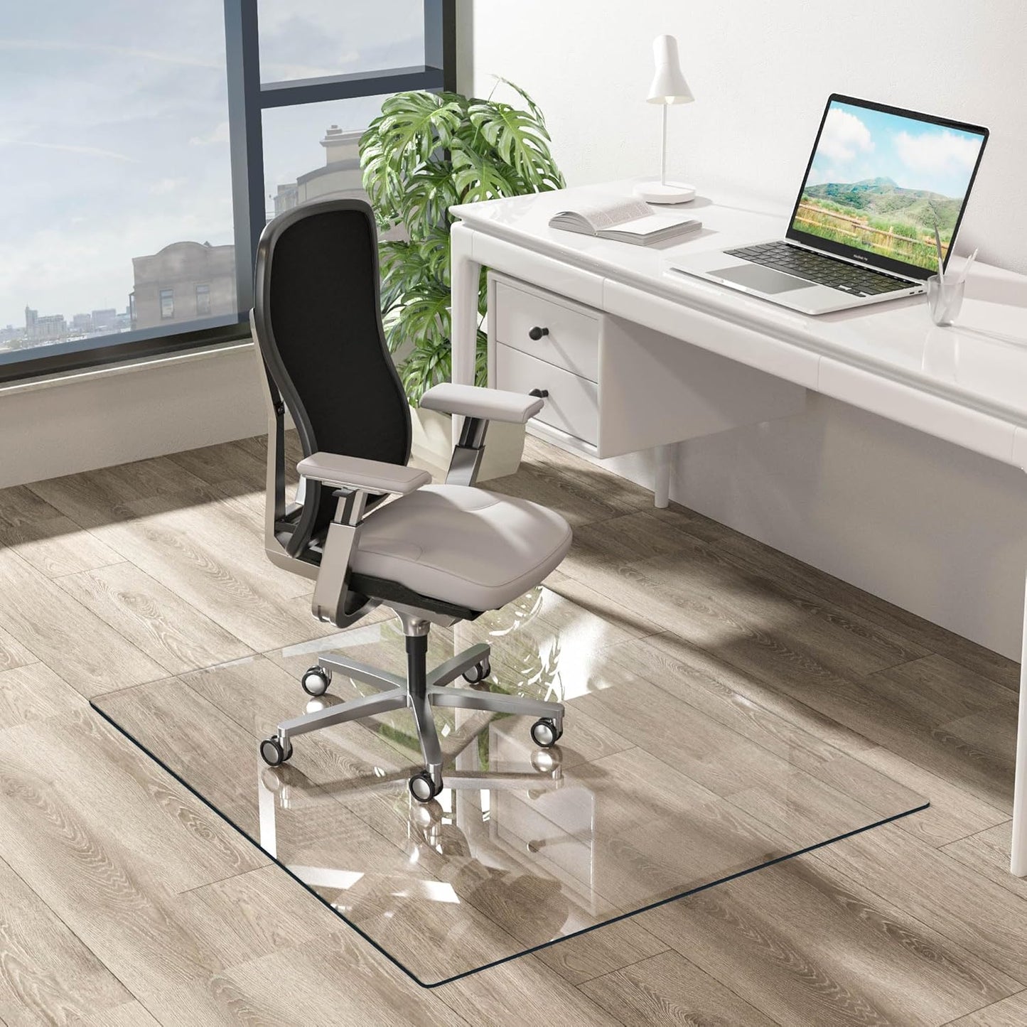 Office Chair Mat for Hardwood Floor, 1/8" Thick 46”x 60” Crystal Clear Hard Floor Chair Mat