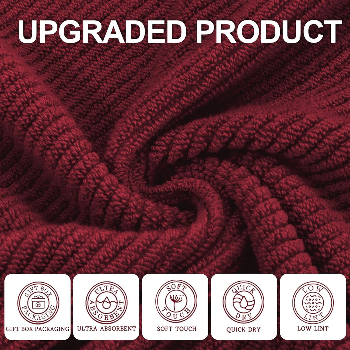 VOOVA & MOVAS Hand Towels for Bathroom Set of 4, Large 18" x 28" - 100% Cotton | Lightweight |
