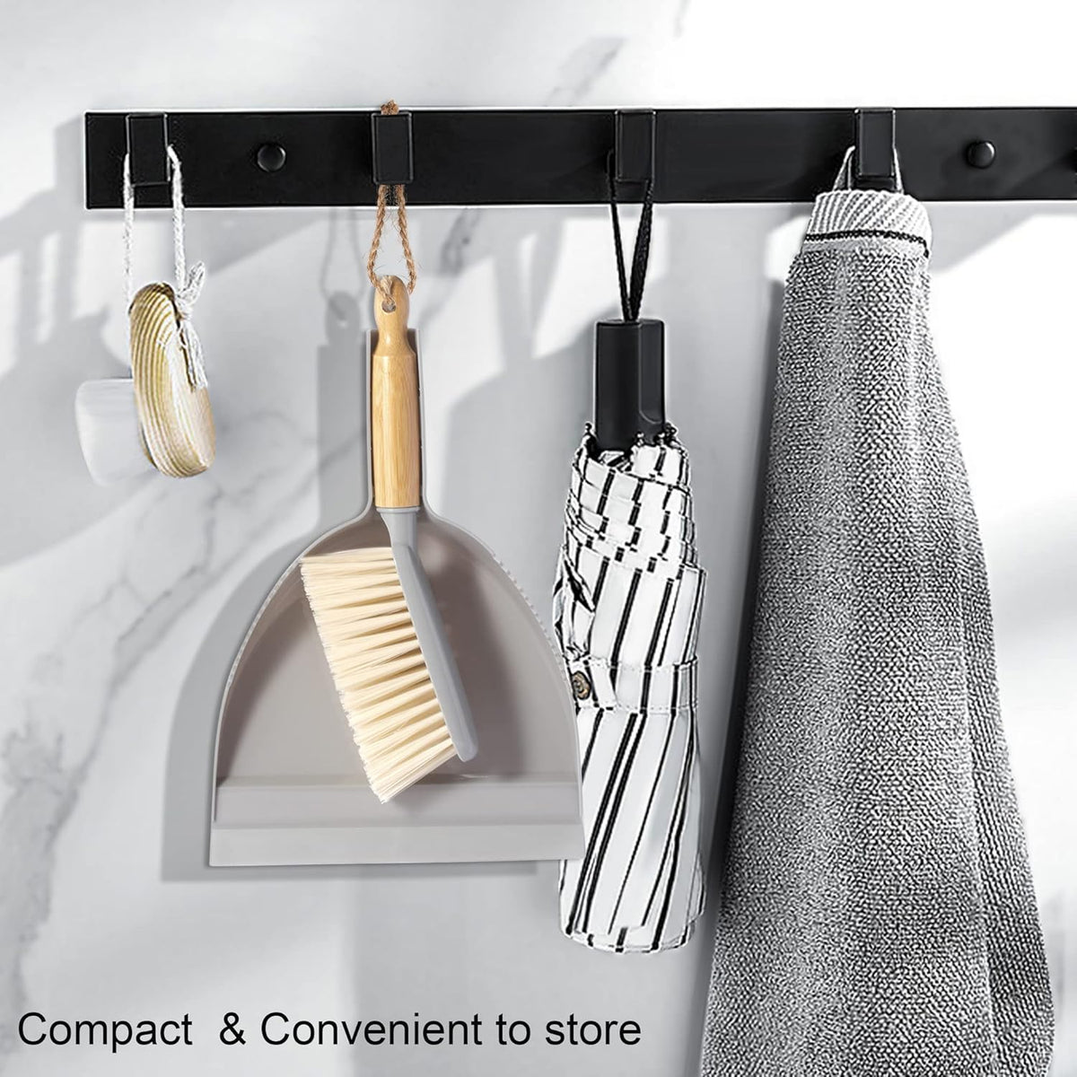 Small Dustpan and Brush Set - Mini Broom with Dustpan Set, Handheld Broom and Dust Pan Combo Set