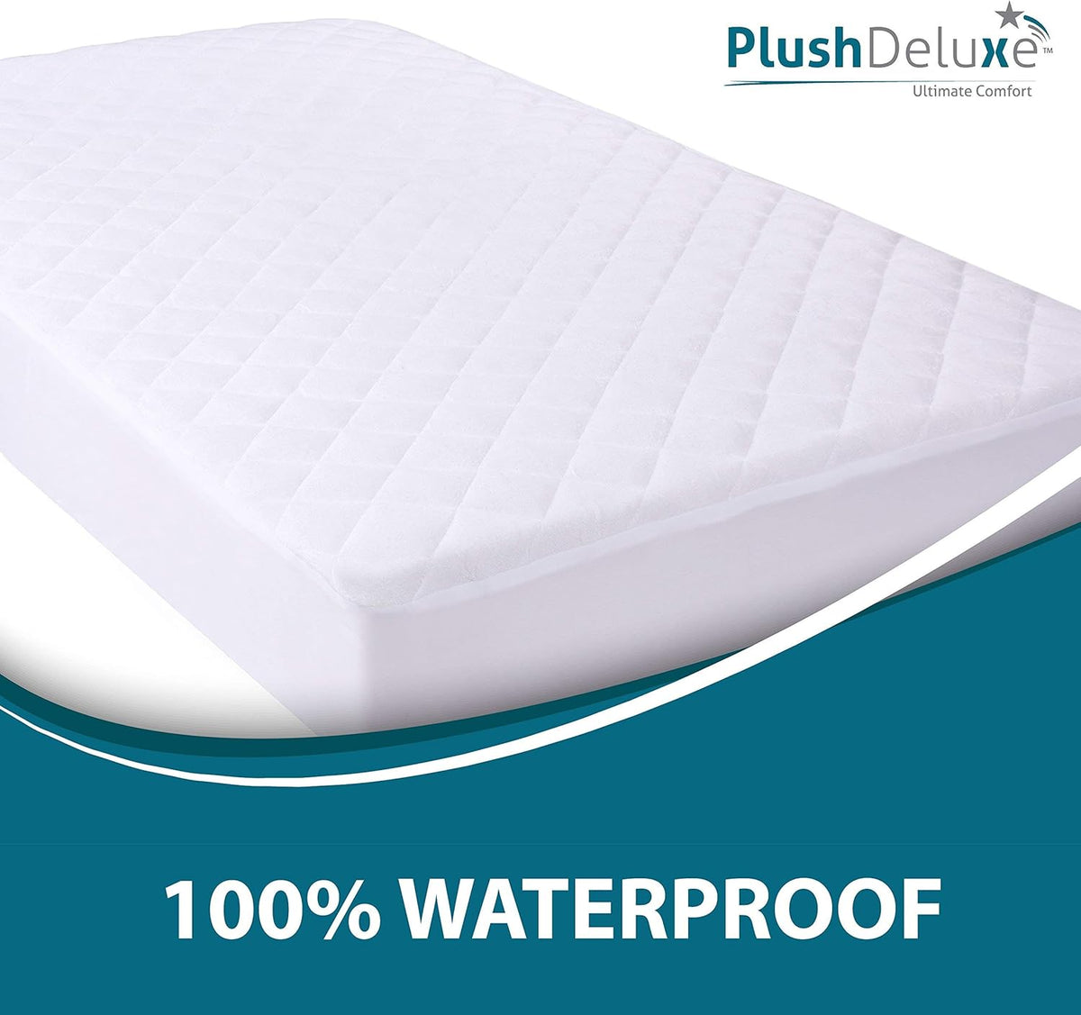Crib Mattress Protector 100% Waterproof, Noiseless – Viscose Made from Quilted Ultra Soft White
