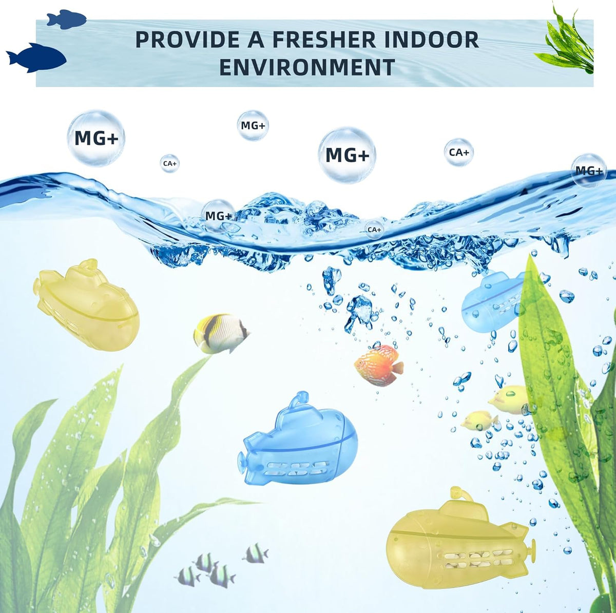 AMI PARTS Humidifier Tank Cleaner Adorable Submarine Purifie Water Soften Hard Water for Warm&Cool