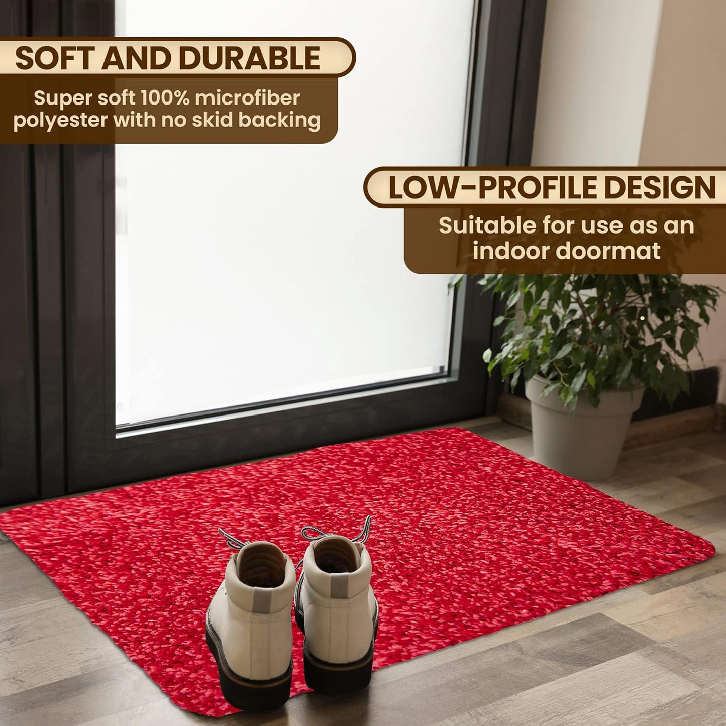 Premium Microfiber Indoor Door Mat – 20"x30" Washable Entry Mat, Non-Slip, Waterproof Backing