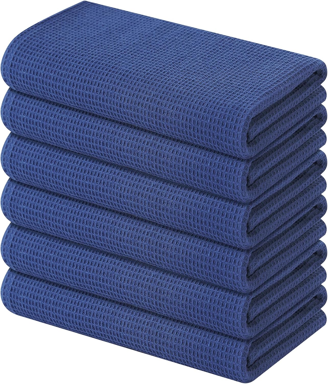 Homaxy 100% Cotton Waffle Weave Kitchen Towels - 6 Pack Soft and Absorbent Dish Towels - 16 x 26