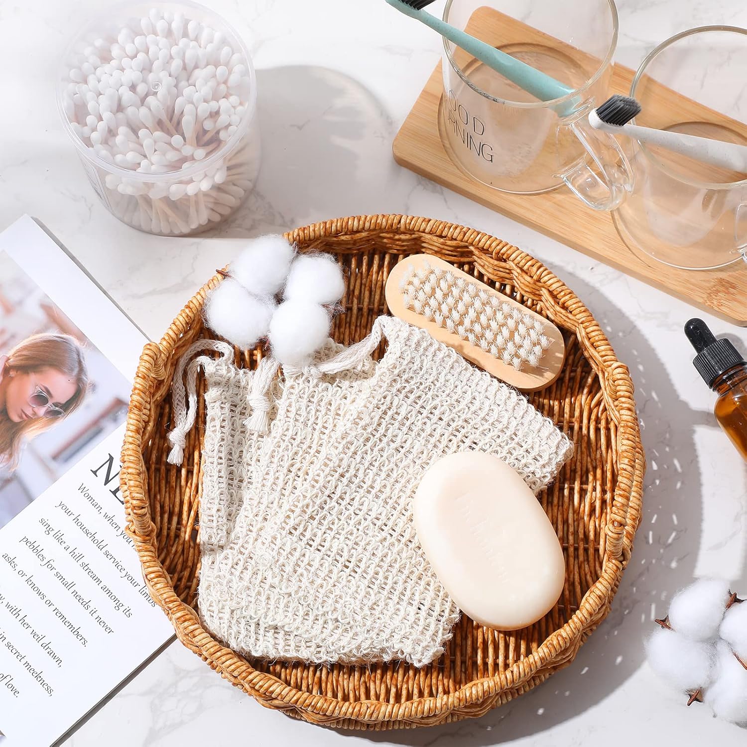 Rtteri 150 Pcs Soap Exfoliating Bag, Natural Sisal Soap Pouch Saver Body Shower Bar Mesh Body Net