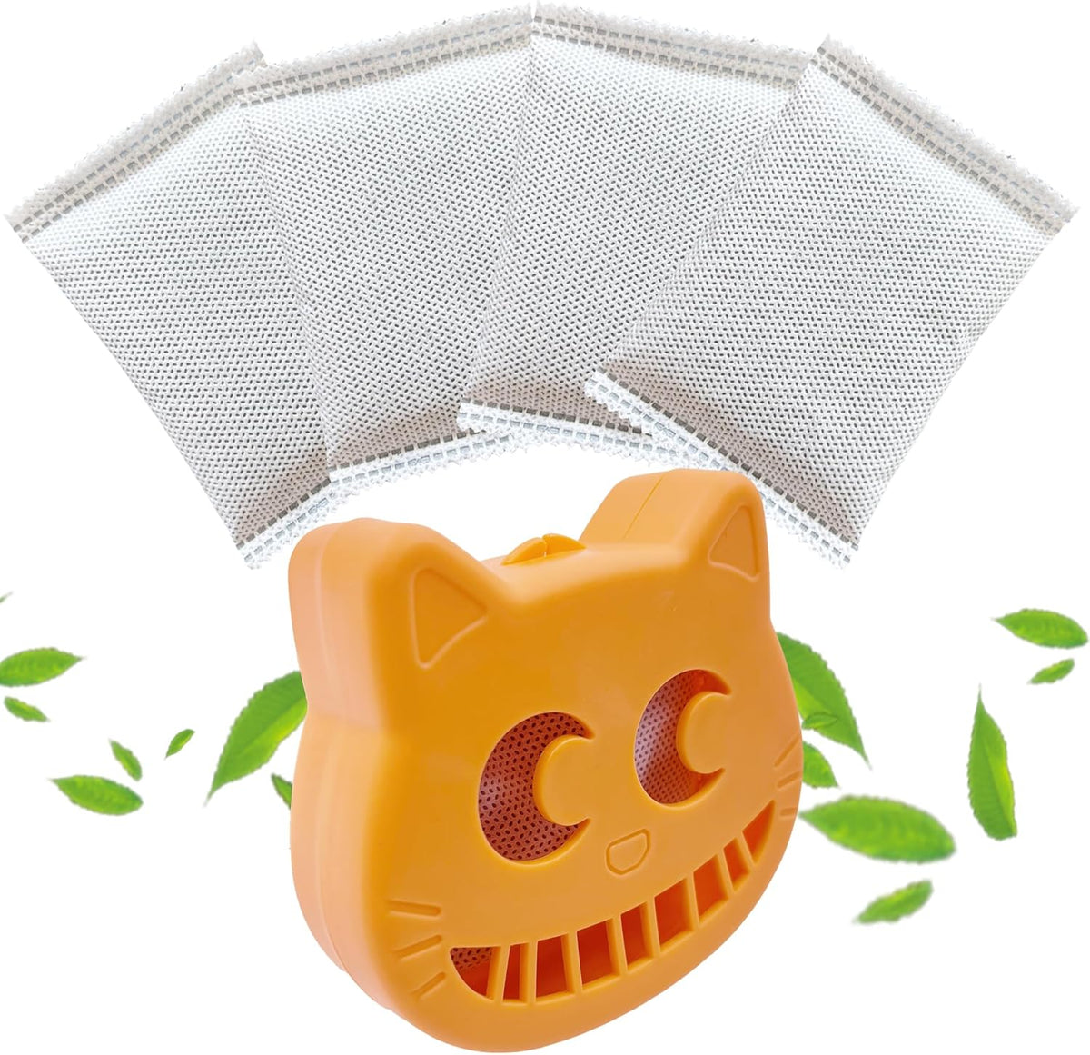Unscented Cat Litter Box Deodorizer Kit Stick-On Activated Carbon Odor Eliminators Compatible with