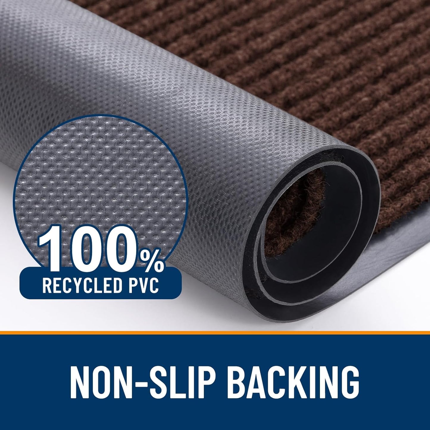 OLANLY Front Door Mat Indoor Outdoor Entrance, Waterproof Heavy Duty Doormat, Fade Resistant, Low