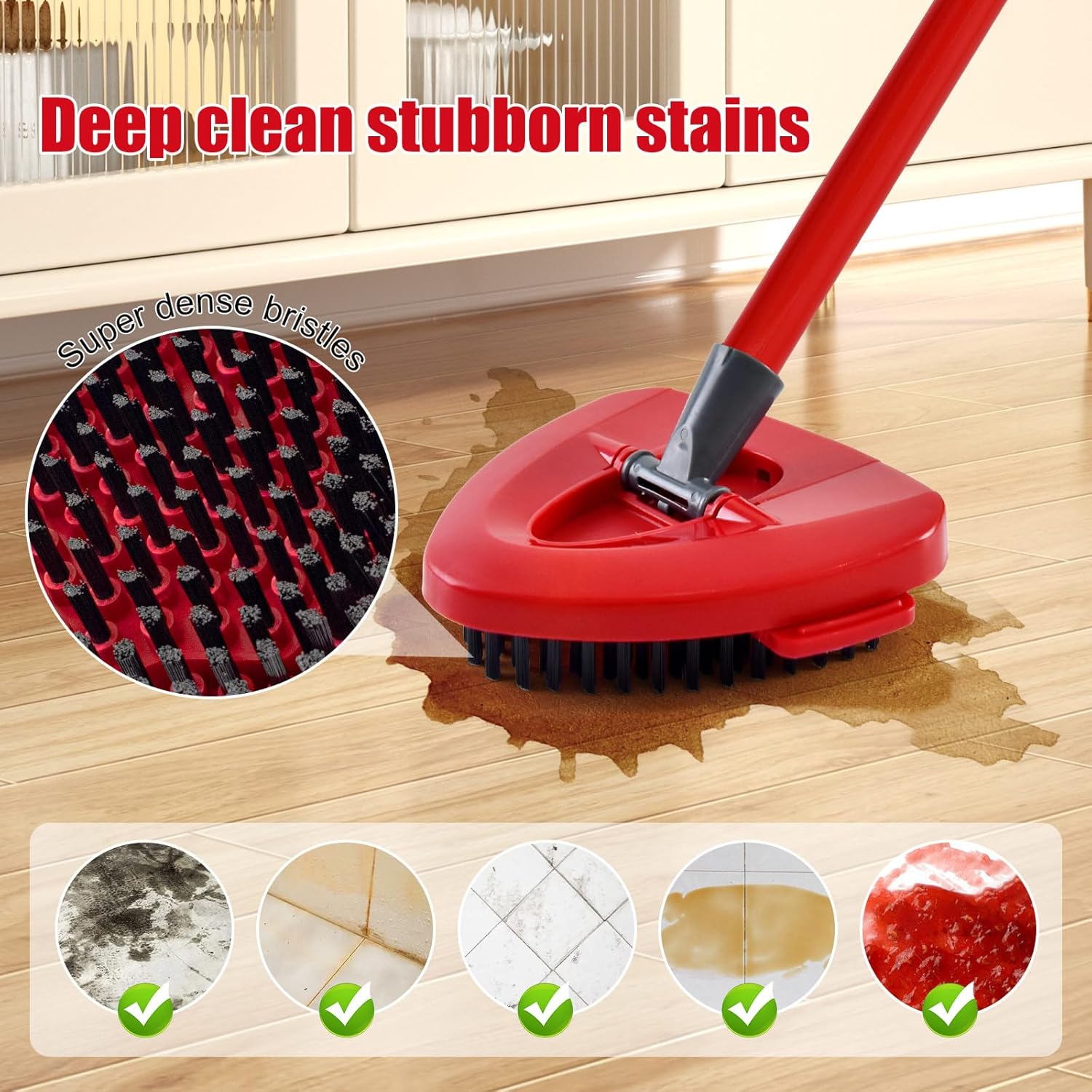 Mop Handle for Ocedar, Scrub Brush and Spin Mop Base Compatible with O Cedar EasyWring 1 Tank Spin
