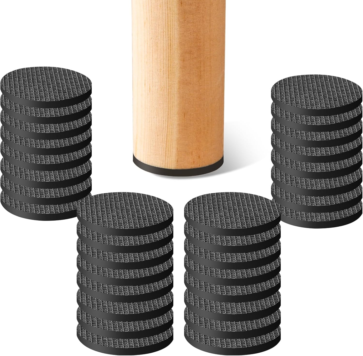 CHUNZEXI Non Slip Furniture Pads - 32 Premium Furniture Grippers Self Adhesive Rubber Furniture