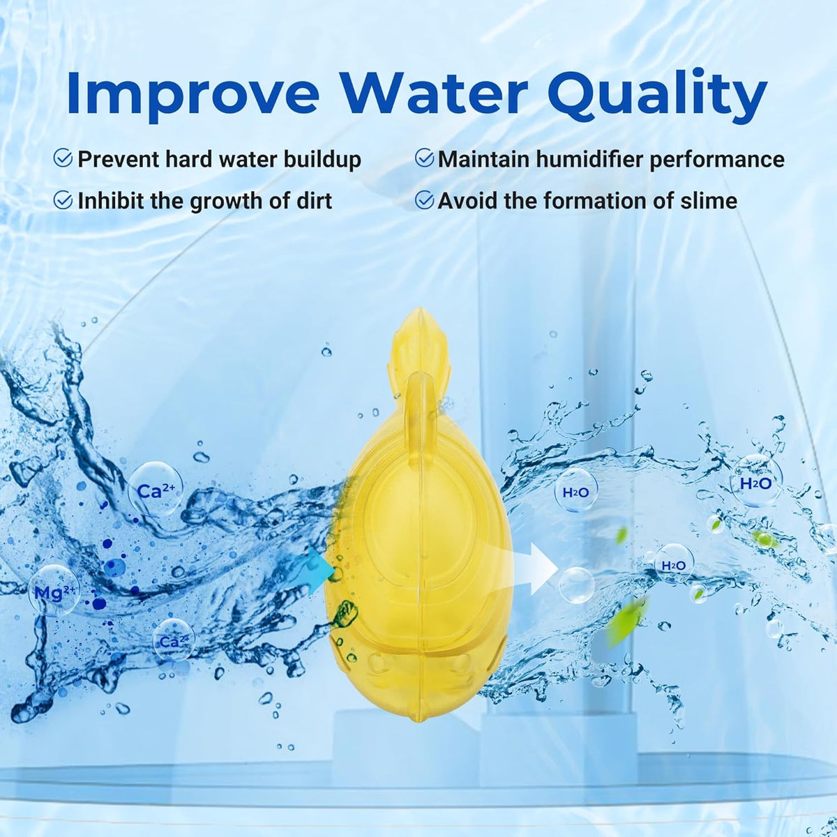 Funmit 6 Pack Universal Humidifier Cleaner Fish Compatible with Almost All Humidifiers and Fish