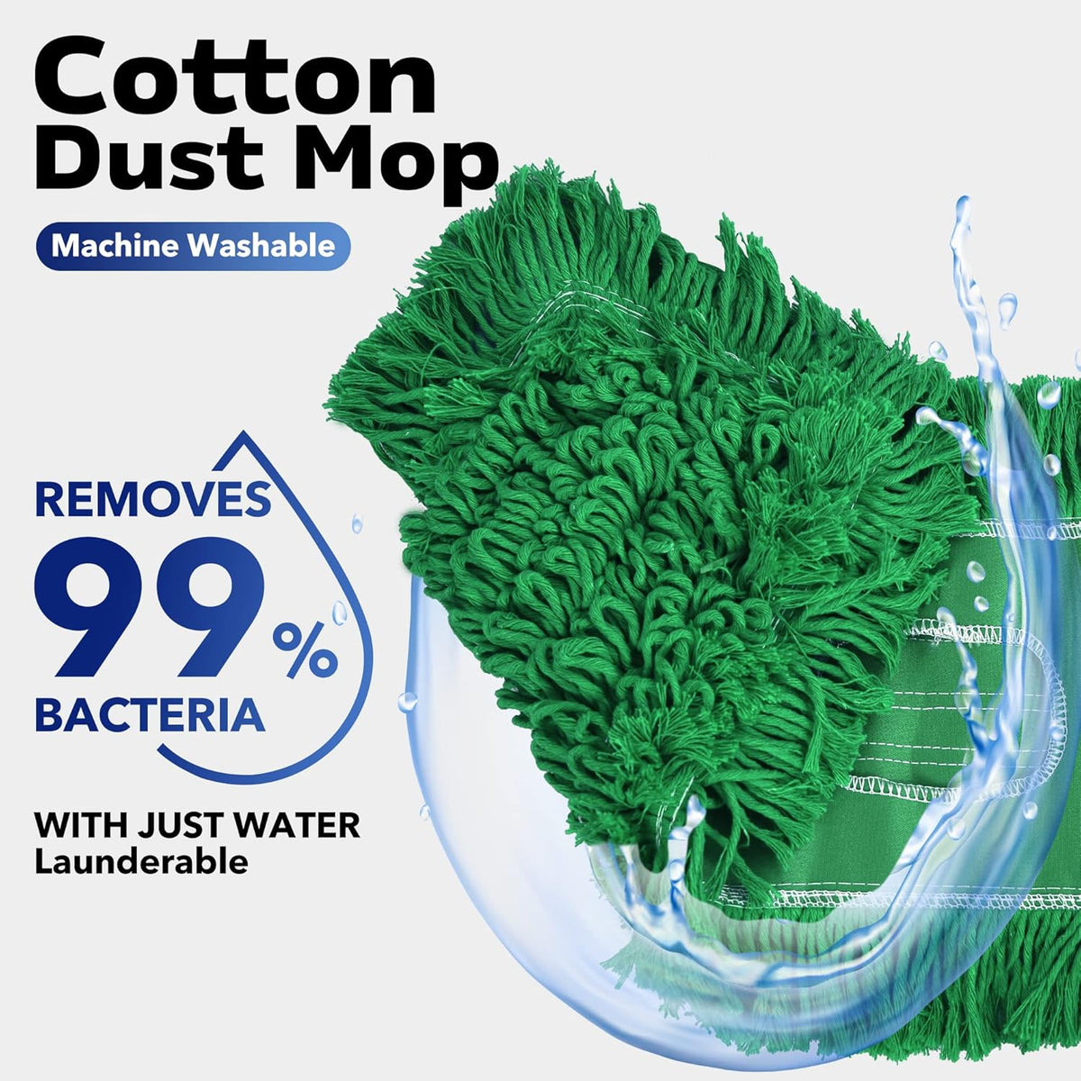 Matthew Cleaning 24'' Industrial Strength Cotton Dust Mop Refill Washable Replacement Heads for