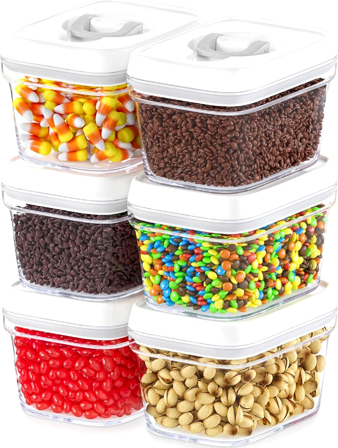DWËLLZA KITCHEN Airtight Food Storage Containers with Lids – 6 Pieces All Same Size - Pantry