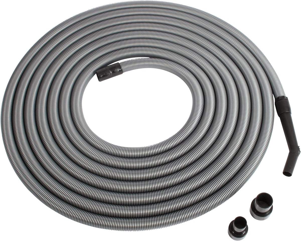 Cen-Tec Systems 50 Ft. Premium Shop Vacuum Extension Hose with 2 tank adapters and 1.25" curved