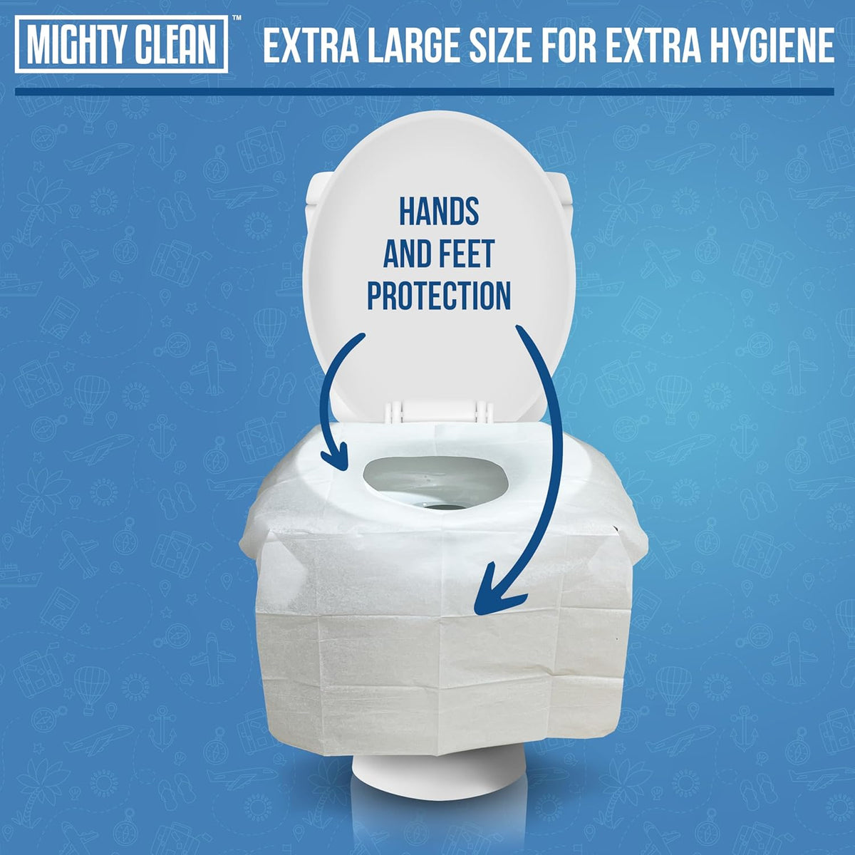 Toilet Seat Covers Flushable (100 Pack) - Upgraded XL Size| Biodegradable Paper Covers for Adults