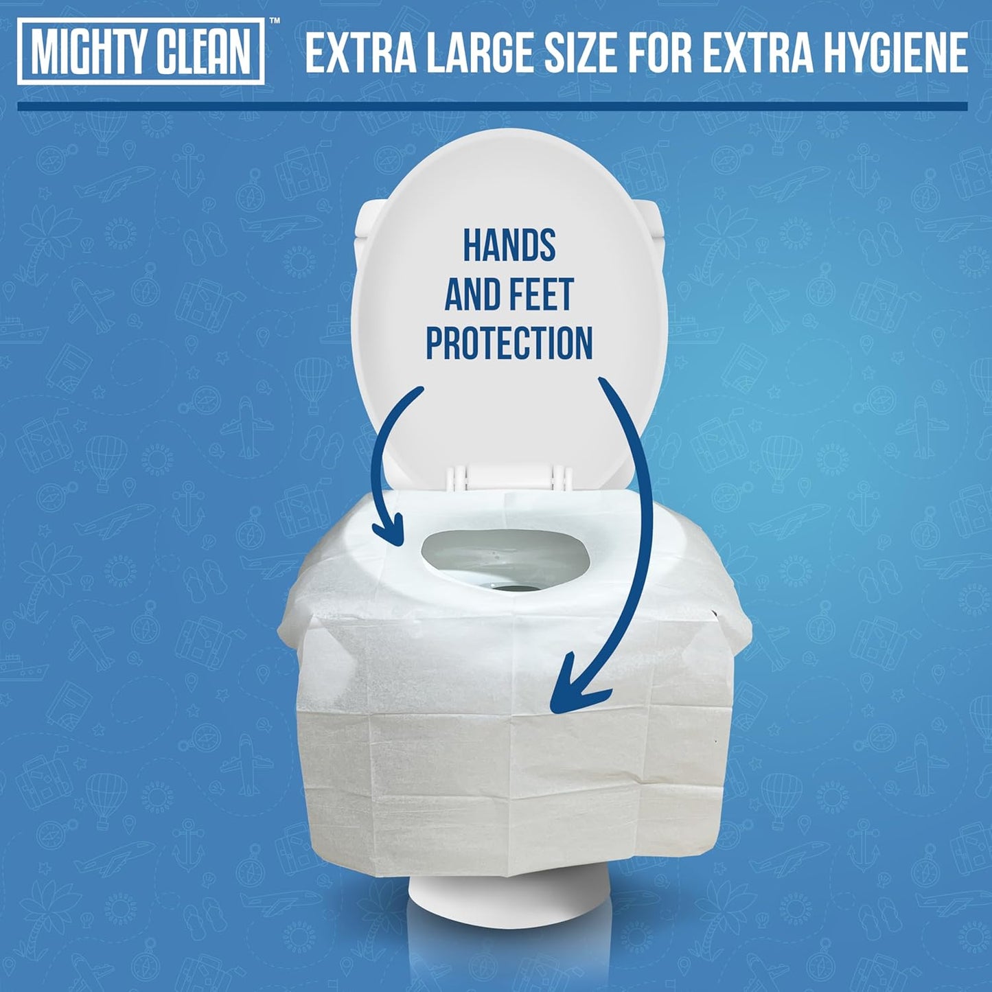 Toilet Seat Covers Flushable - Upgraded XL Size| Biodegradable Paper Covers for Adults, Kids