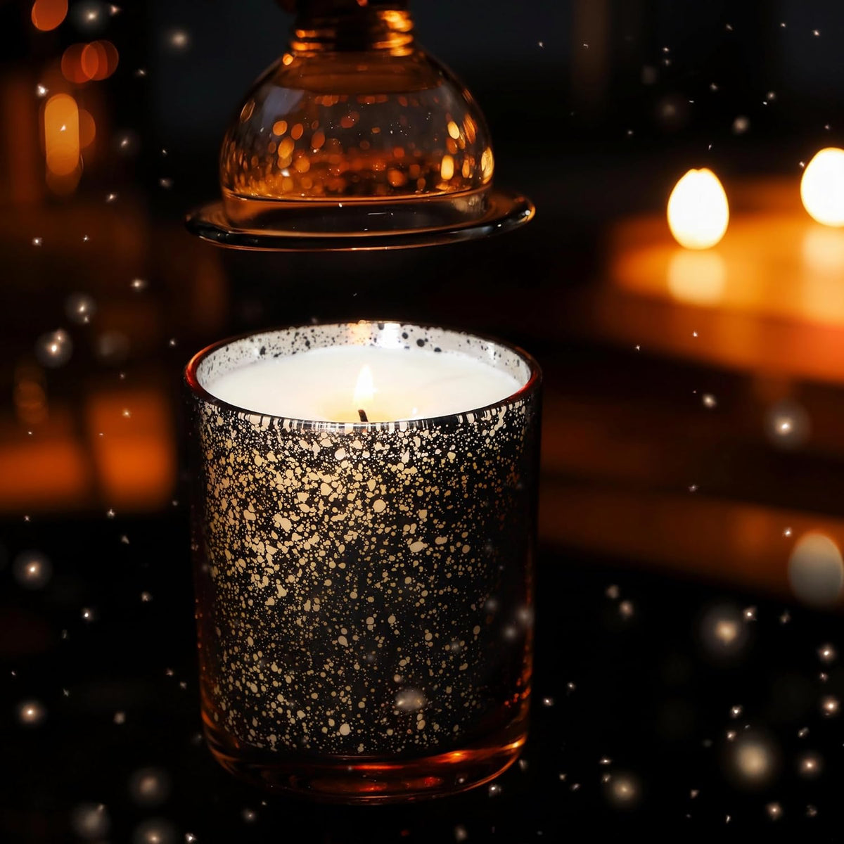 Thick Candle Jars for Making Candles 12 Pcs, 7 OZ Empty Jars with Wood Lids for Candle Making