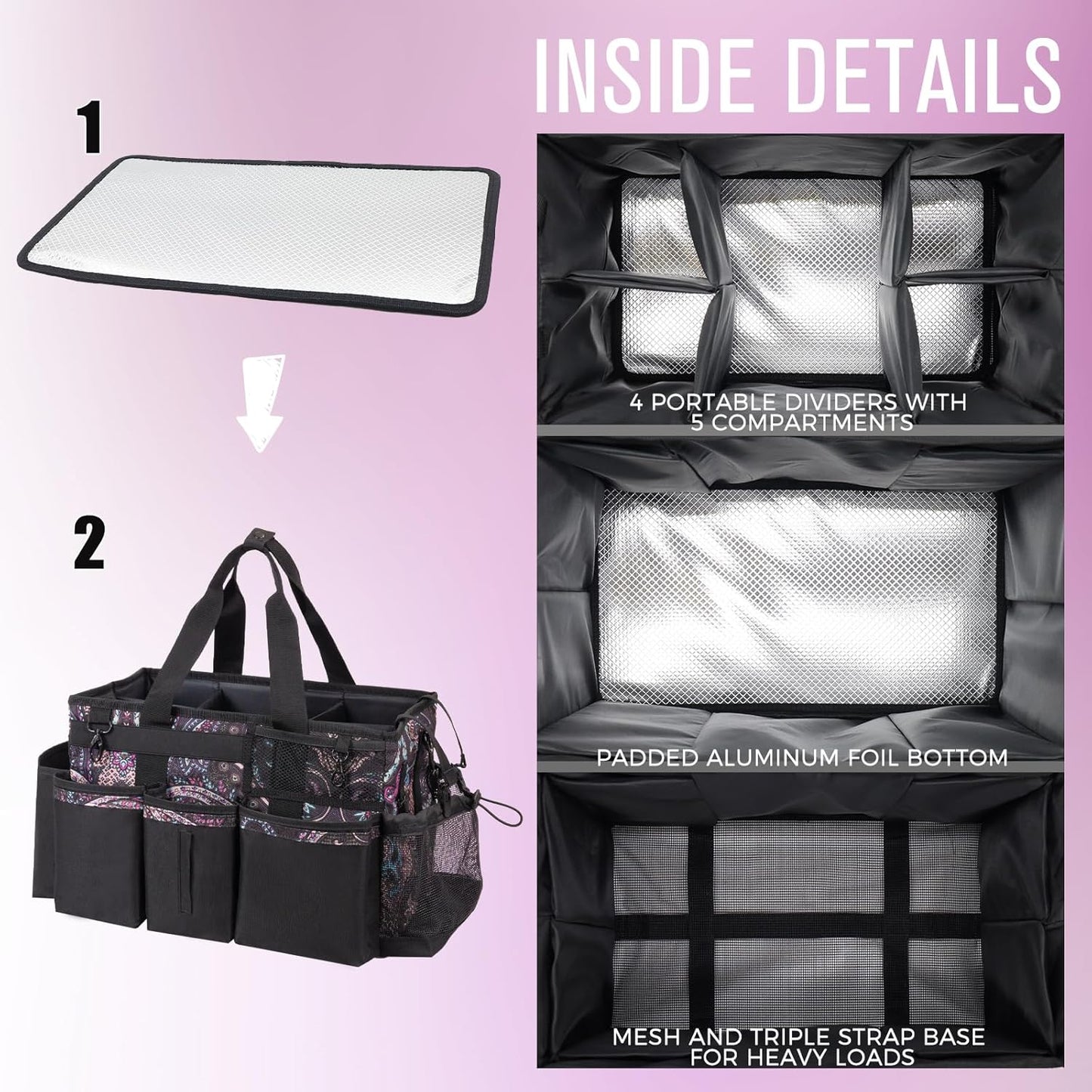 Wearable Cleaning Caddy, Cleaning Caddy Supplies Organizer with Handle & Shoulder Straps for