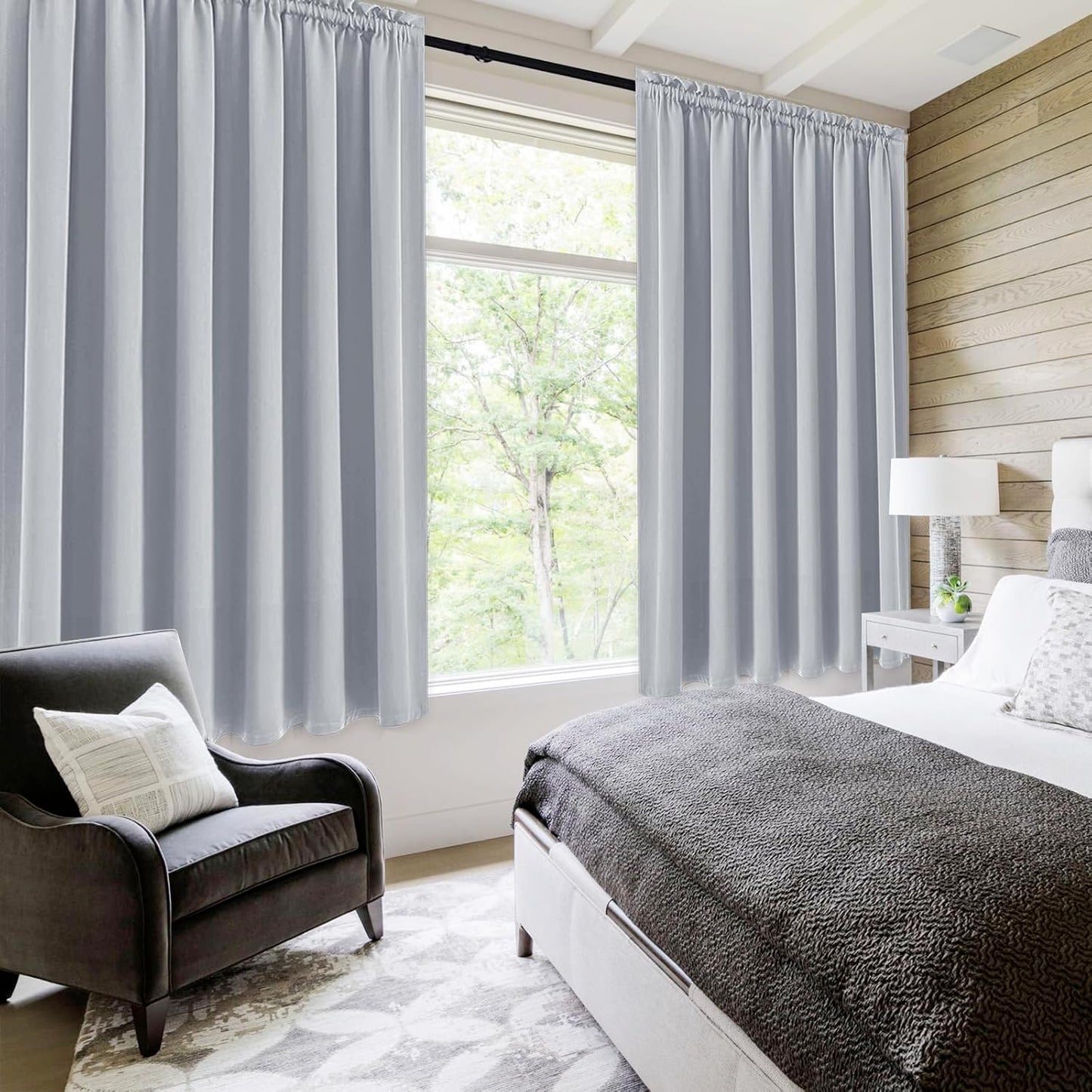 DWCN Blackout Curtains for Living Room Thermal Insulated, Energy Saving & Noise Reducing Bedroom