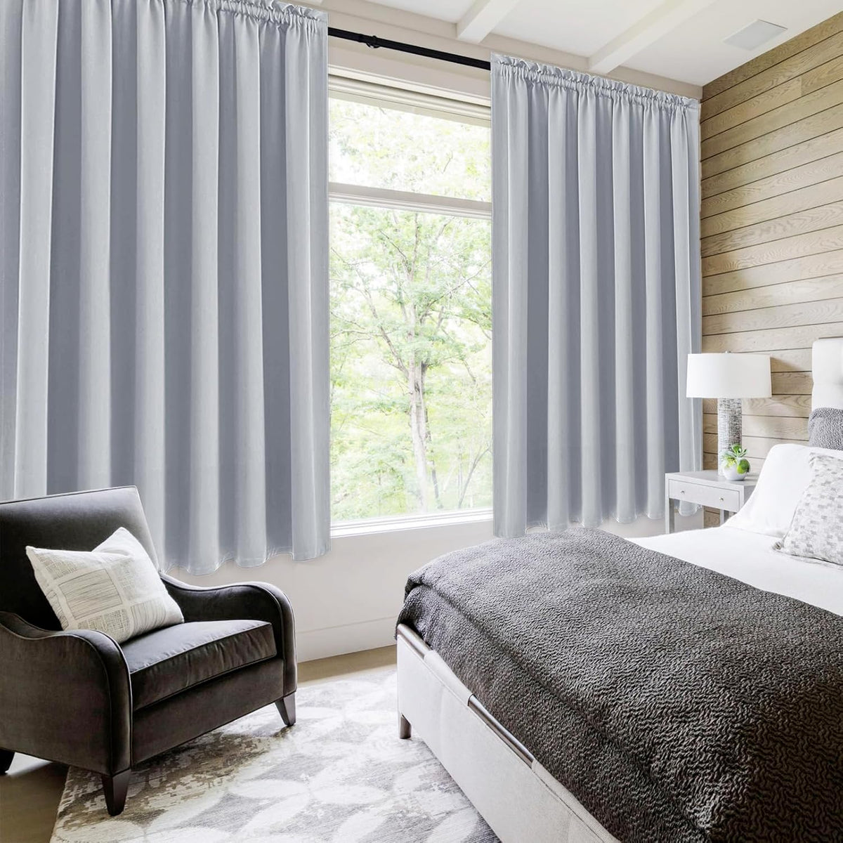 DWCN Blackout Curtains for Living Room Thermal Insulated, Energy Saving & Noise Reducing Bedroom