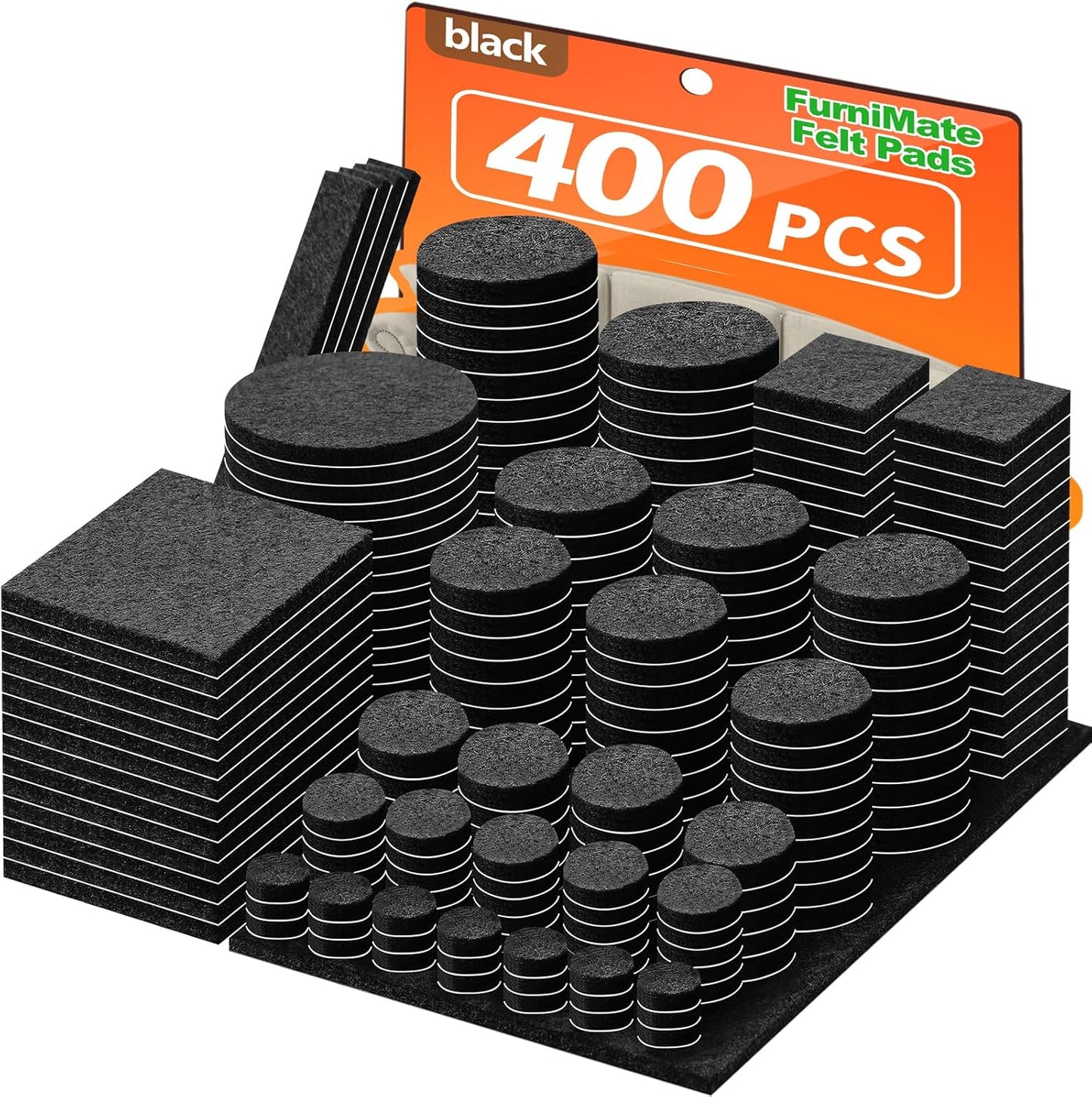 Felt Furniture Pads 400 Pieces, Furniture Pads for Hardwood Floors, Floor Protectors for Furniture