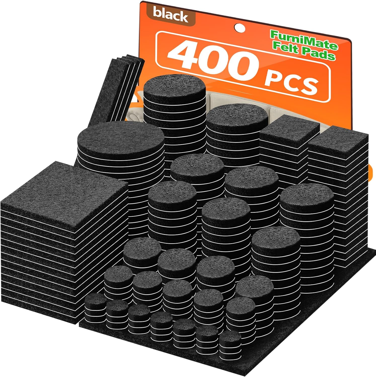 Felt Furniture Pads 400 Pieces, Furniture Pads for Hardwood Floors, Floor Protectors for Furniture