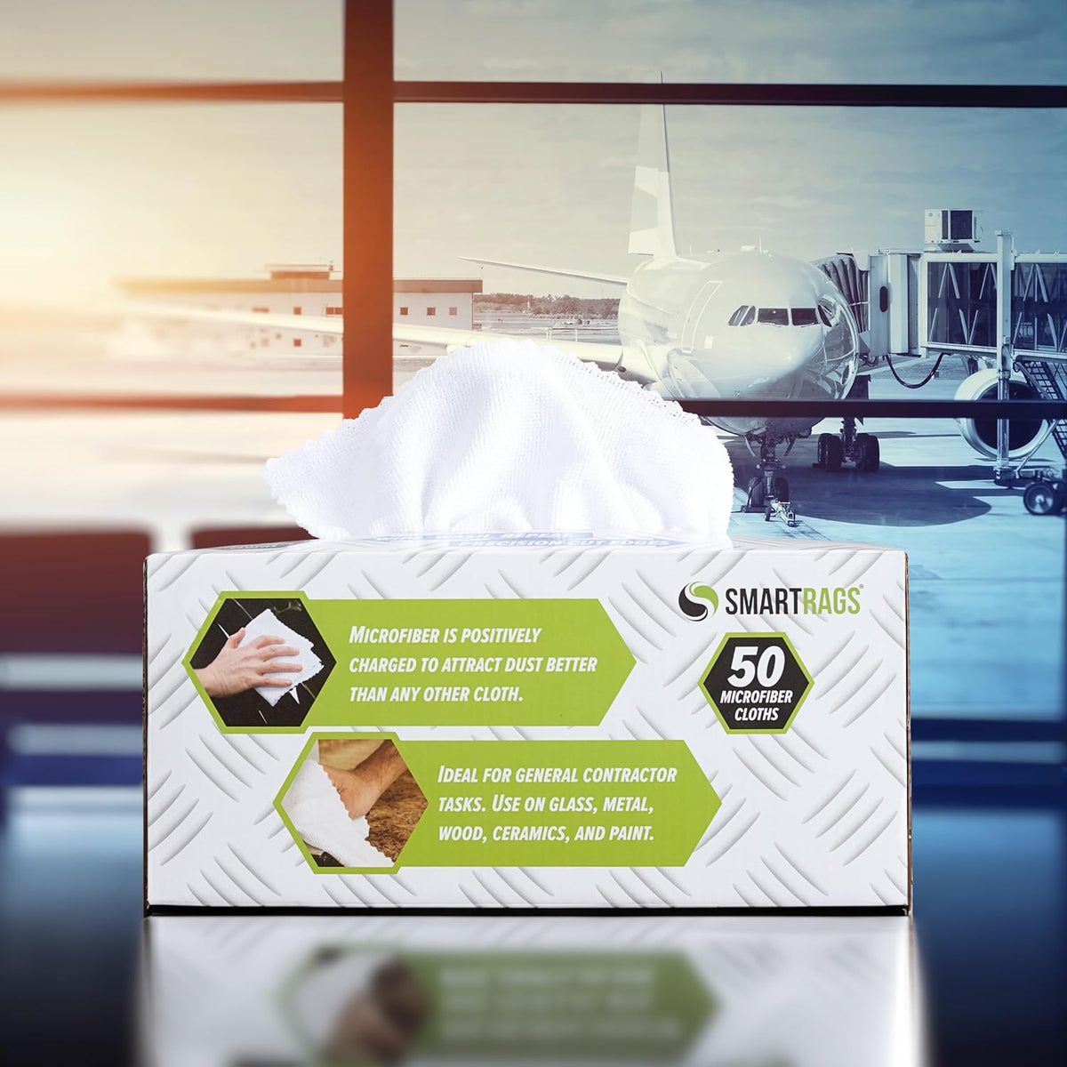 Arkwright Smart Rags in Box - (Bulk Case of 400) Lint Free Microfiber Cleaning Cloth, Scratch &