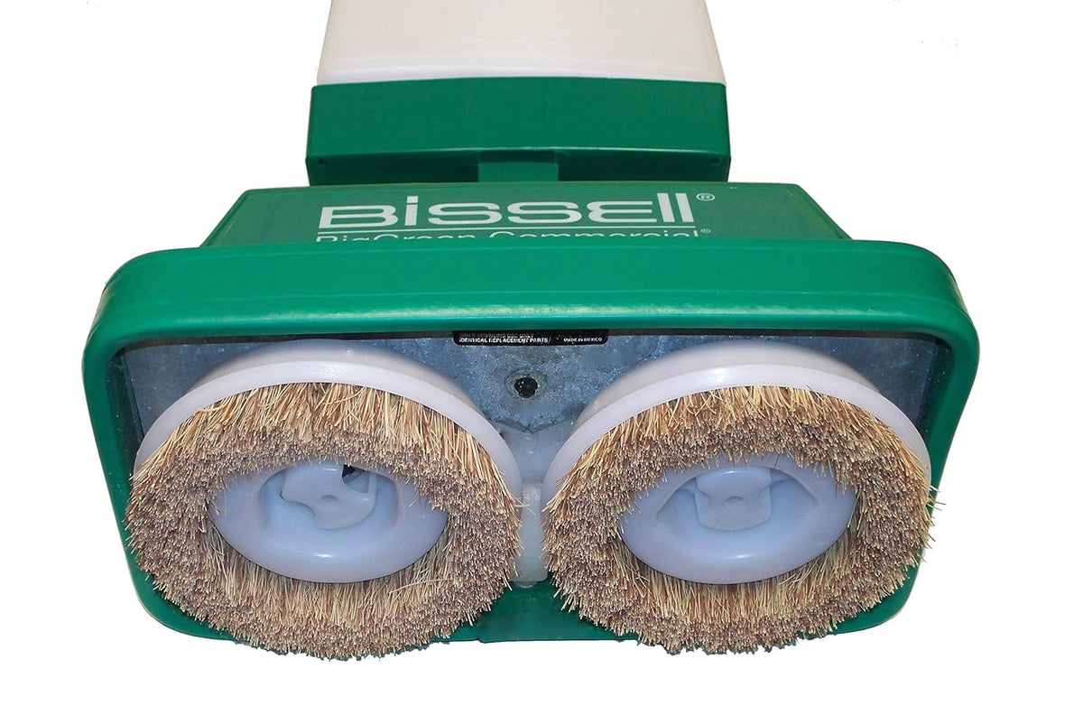 BiSSEll BigGreen BGFS5000 Portable Two Brush Floor Scrubber & Polisher, 13" W x 7" D x 44" H, White