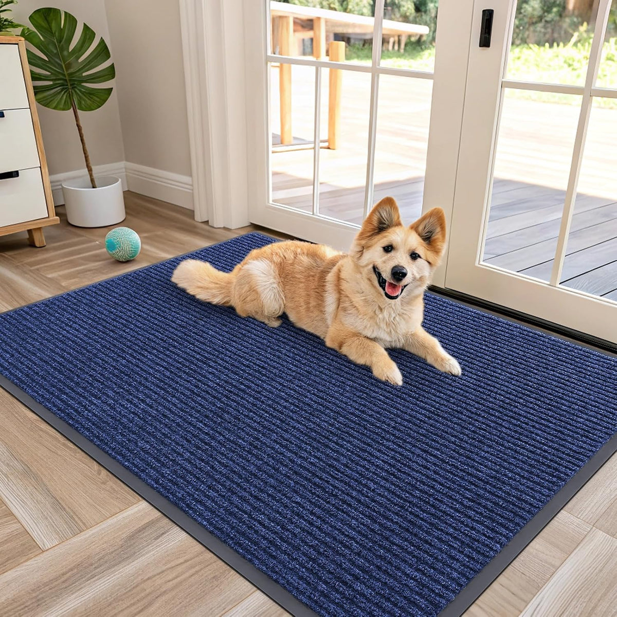 OLANLY Front Door Mat Indoor Outdoor Entrance, Waterproof Heavy Duty Doormat, Fade Resistant, Low