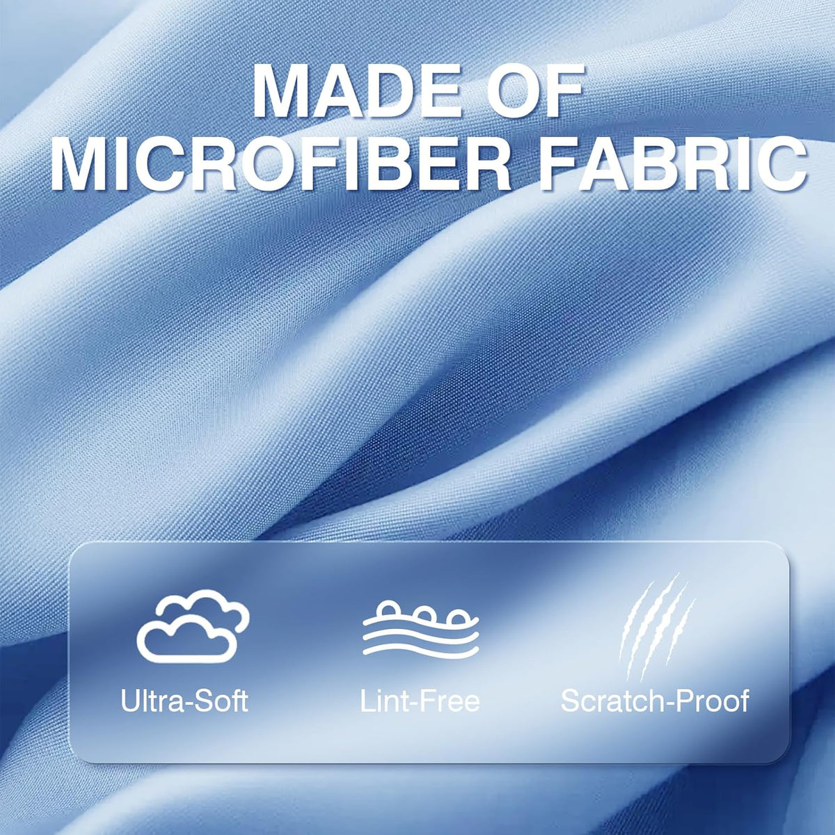 60-Pack Microfiber Cleaning Cloths for Glasses, 6x7 Inch Premium Lens Cleaning Cloth for Screens