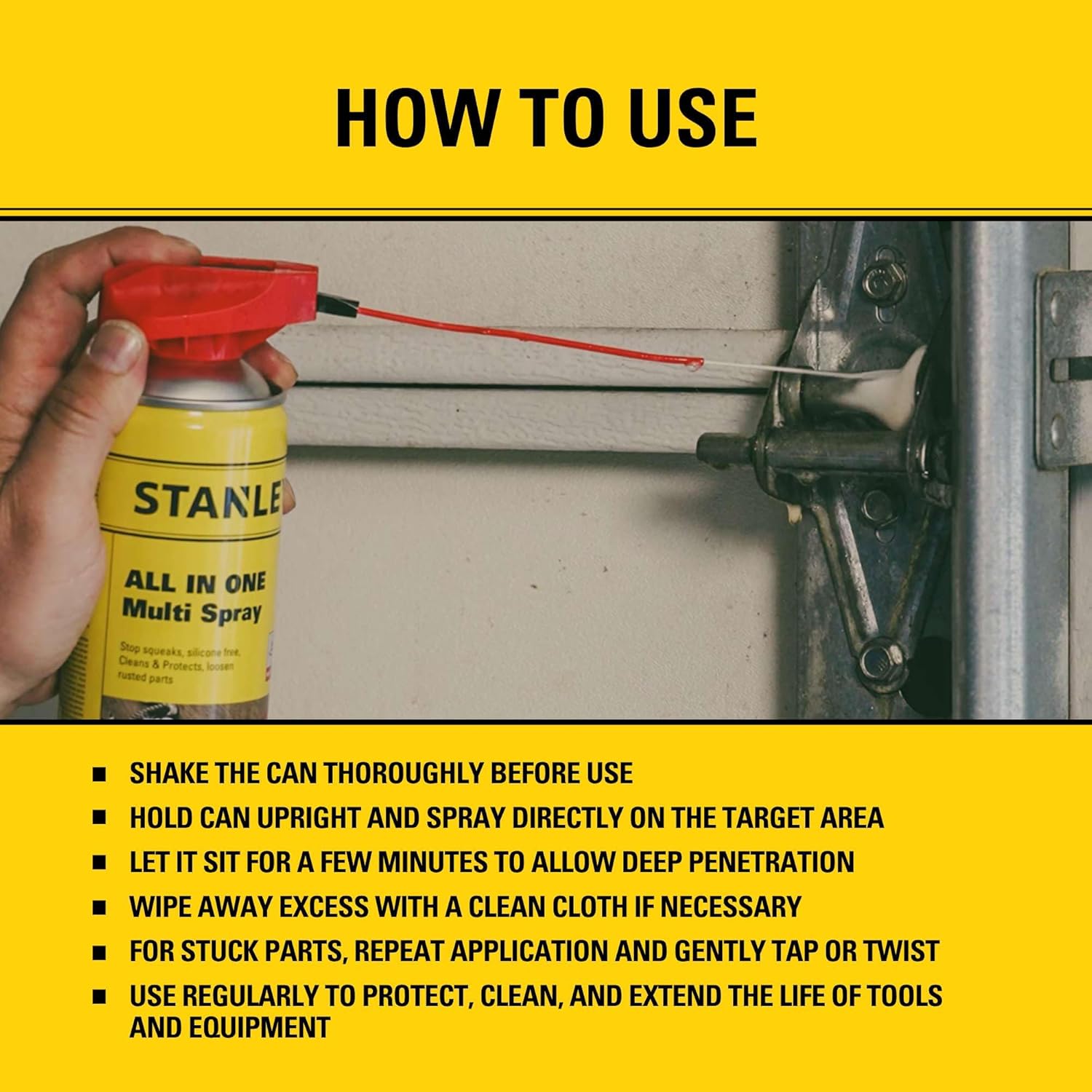 Stanley T240 Corrosion Inhibitor Spray - Rust Remover&Cleaner Aerosol - Versatile Rust Prevention