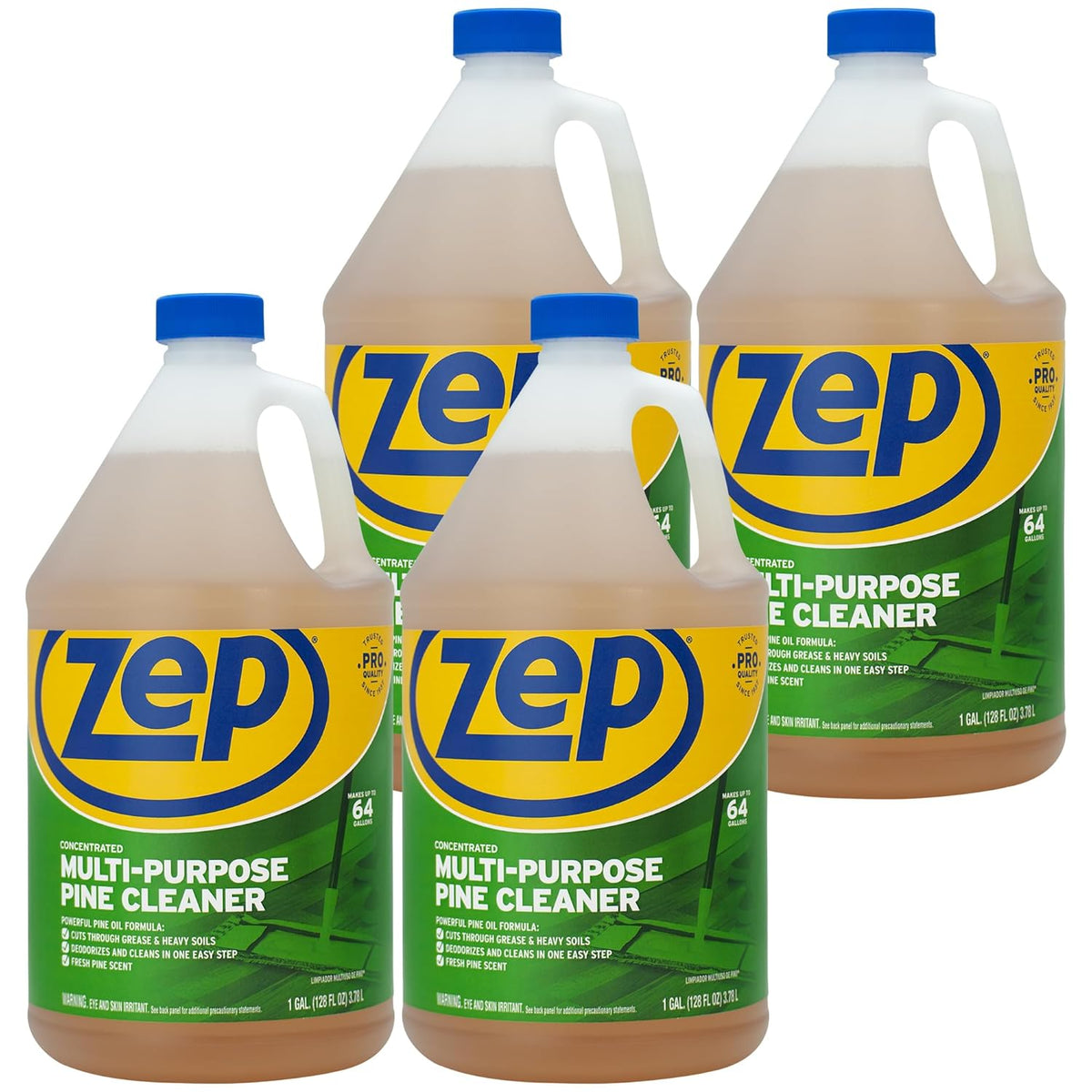 Zep Concentrated Multi-Purpose Pine Cleaner - 128 oz (Case of 4)- ZUMPP128 - Multi-Purpose Cleaner