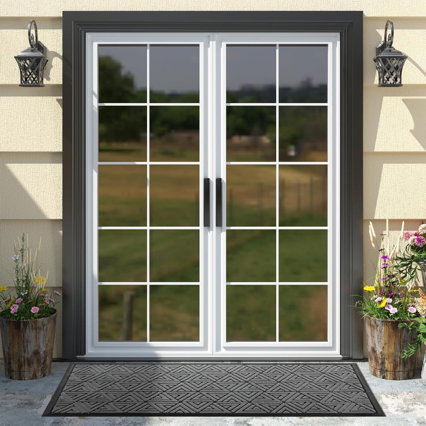 Yimobra Large Door Mat 47x24, All-Weather Waterproof Non-Slip Welcome Matt Outdoor, Heavy Duty Non