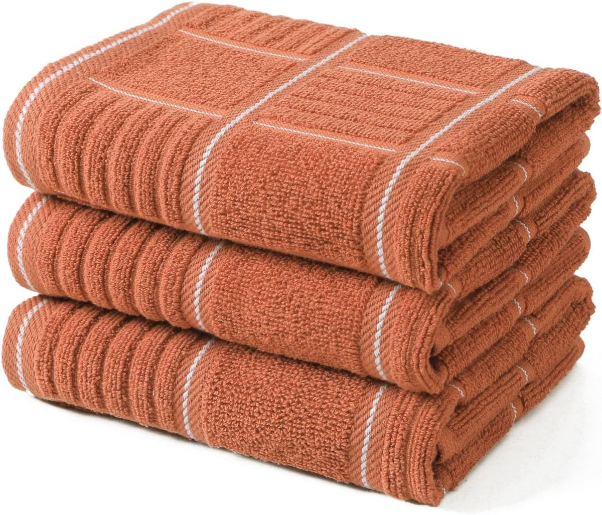 Anyi Kitchen Dish Towels Heavy Duty Absorbent Dish Cloths with Hanging Loop 100% Cotton Tea Bar