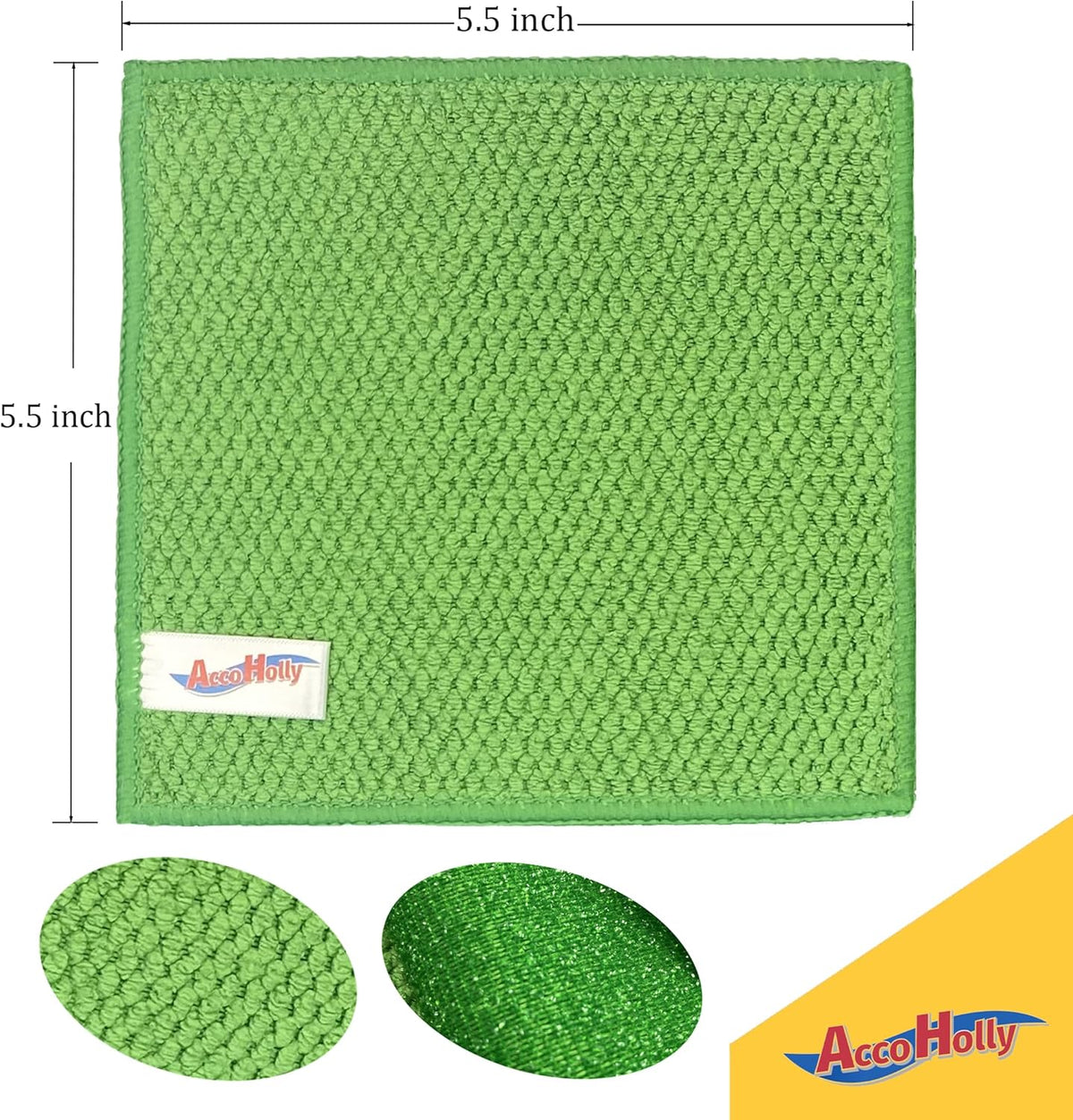 12 Pack Microfiber Scrub Dish Cleaning Cloth, Non-Scratch, Reusable & Durable for Pan Pot Dish