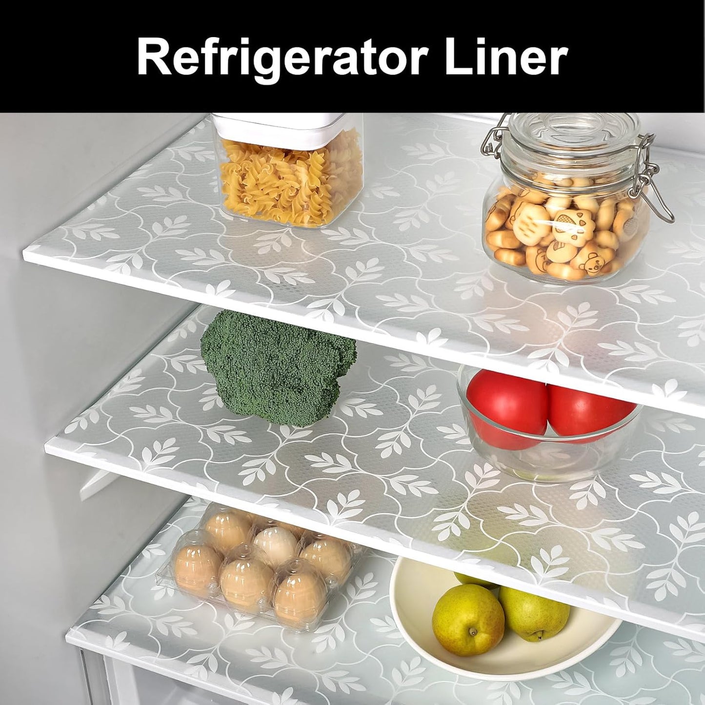 Cooyes Shelf Liners for Kitchen Cabinets Waterproof & Oil-Proof Kitchen Cupboard Mats Non-Slip