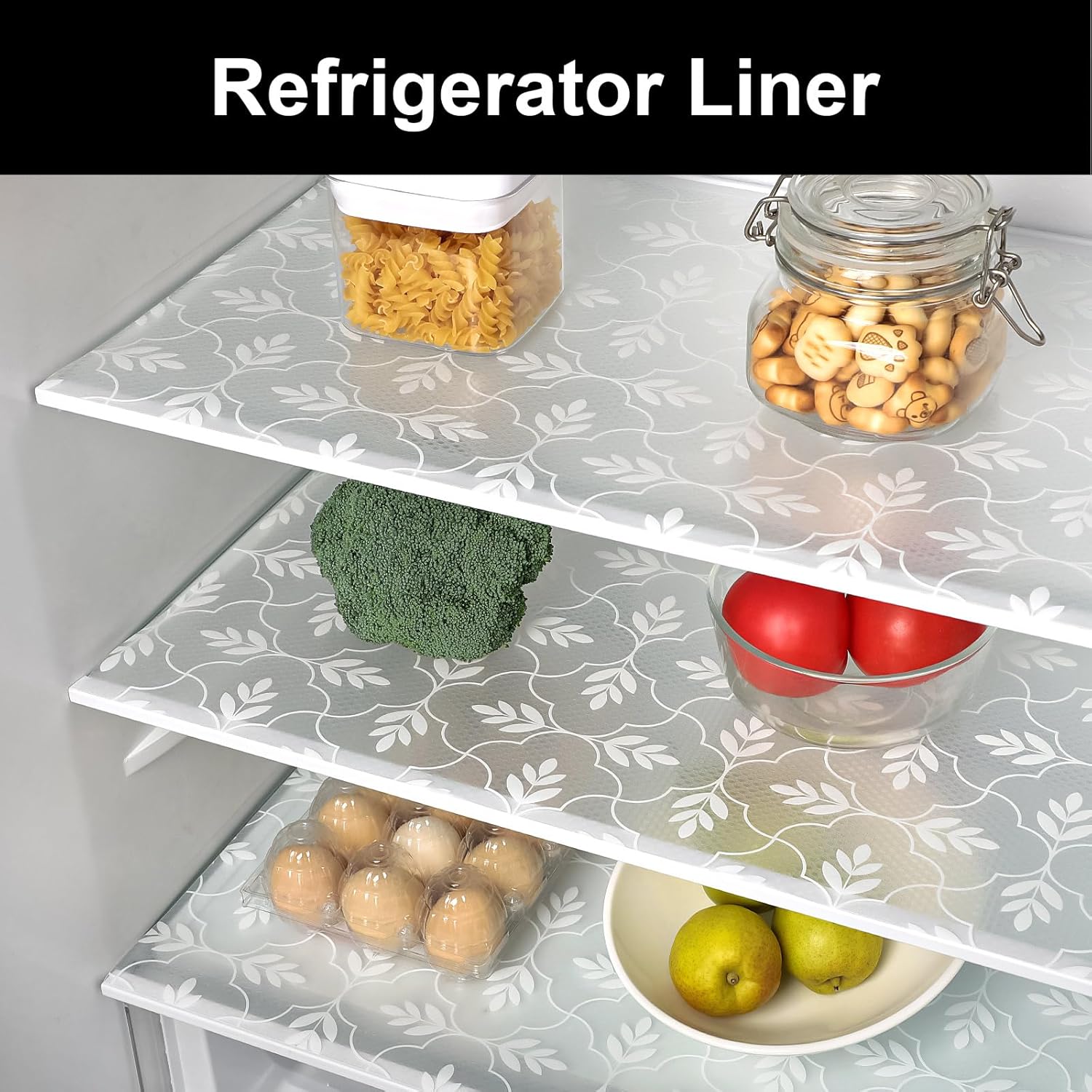 Cooyes Shelf Liners for Kitchen Cabinets Waterproof & Oil-Proof Kitchen Cupboard Mats Non-Slip