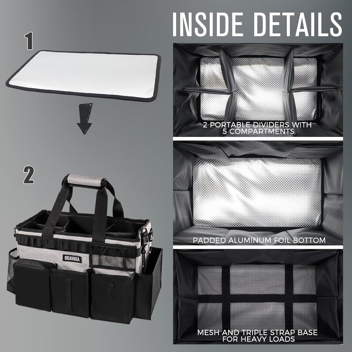 Wearable Cleaning Caddy Bag, Cleaning Caddy Supplies Organizer with Handle & Shoulder Straps for
