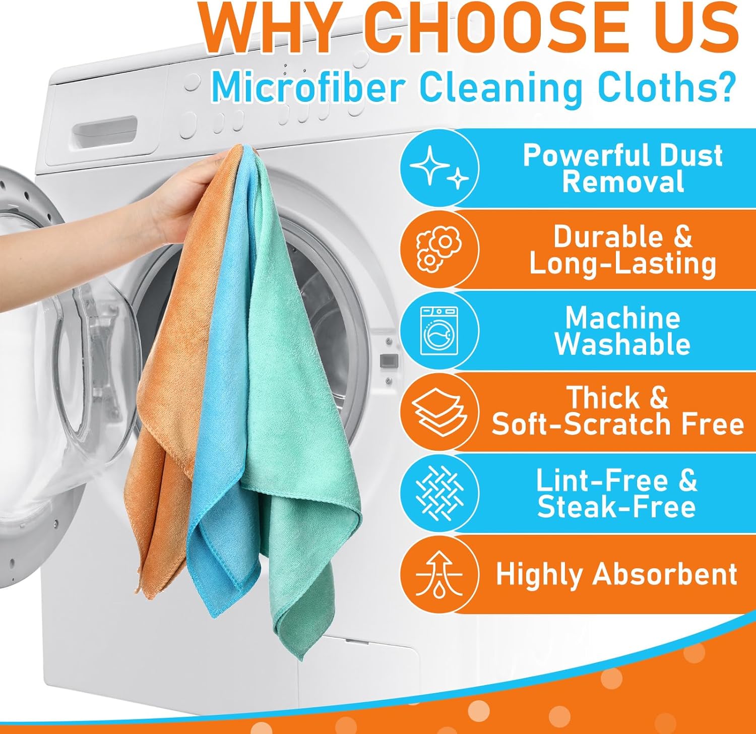 Newwiee 3 Pcs Extra Large Microfiber Cleaning Cloth 30" x 20" Washable Reusable Microfiber Towel