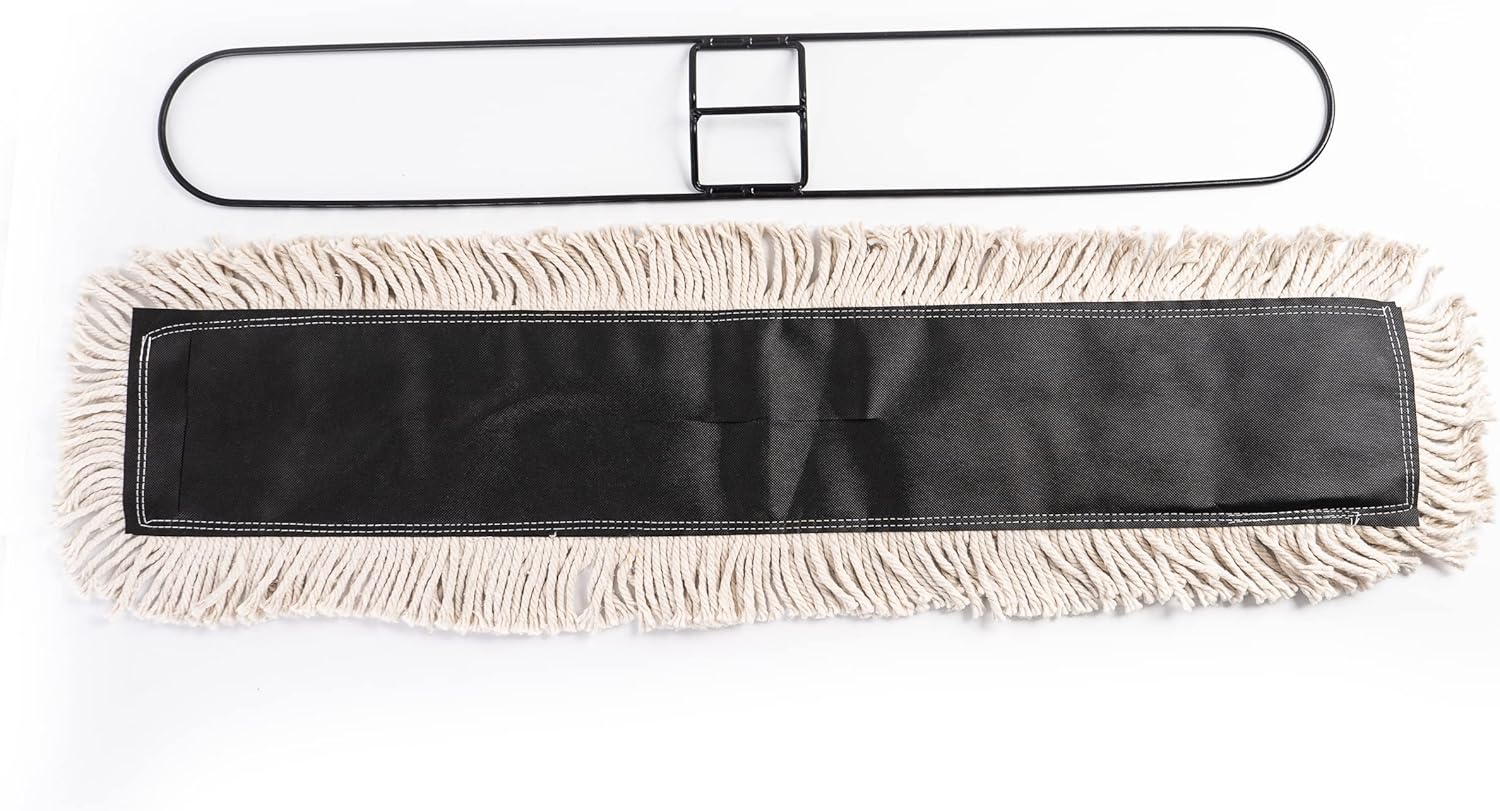 Matthew Cleaning 36'' High Strength Disposable Dust Mop Cotton Cut-end Yarn Mop Replacement Heads
