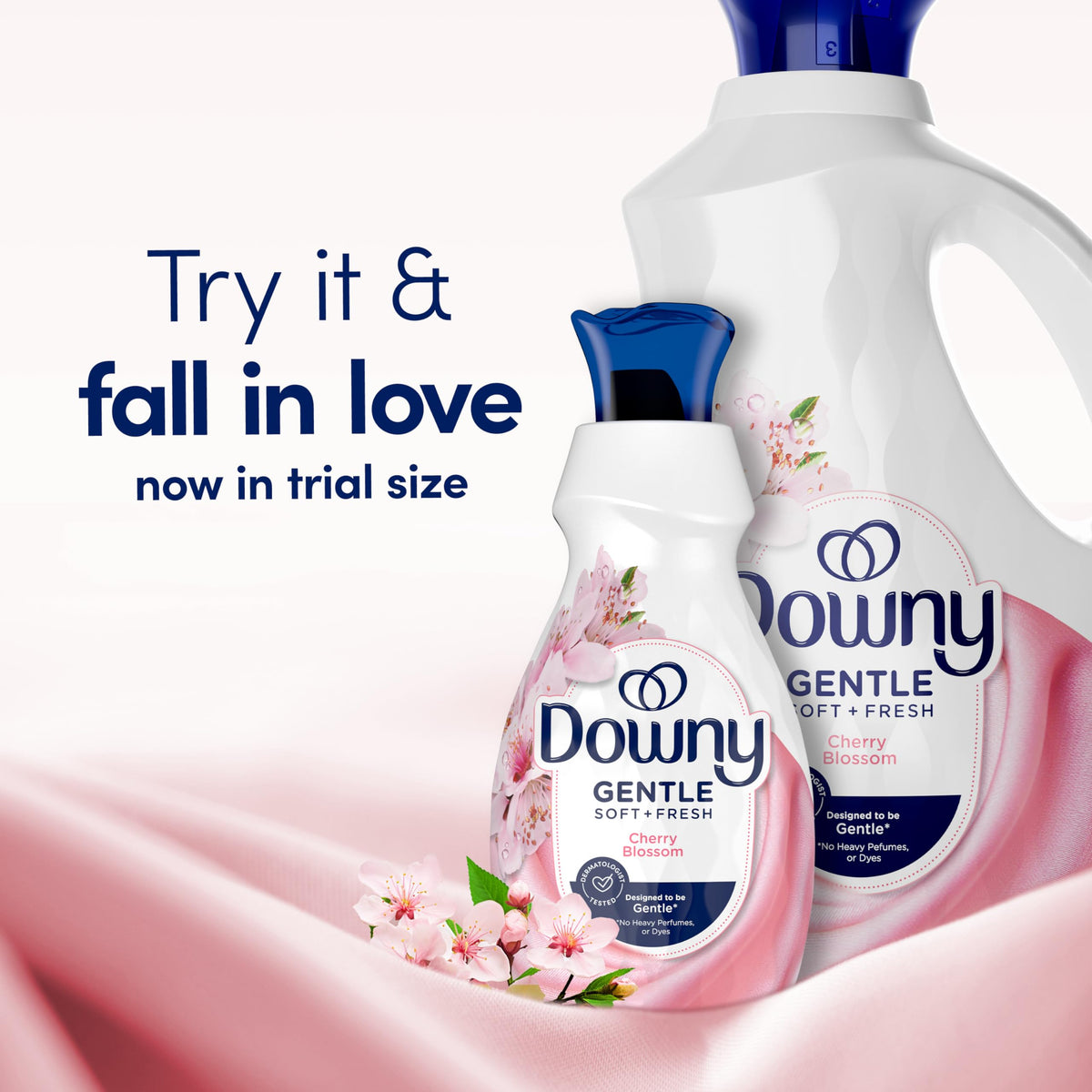 Downy Gentle Soft + Fresh Fabric Softener Liquid, Cherry Blossom Scent, 56 FL OZ – view 7