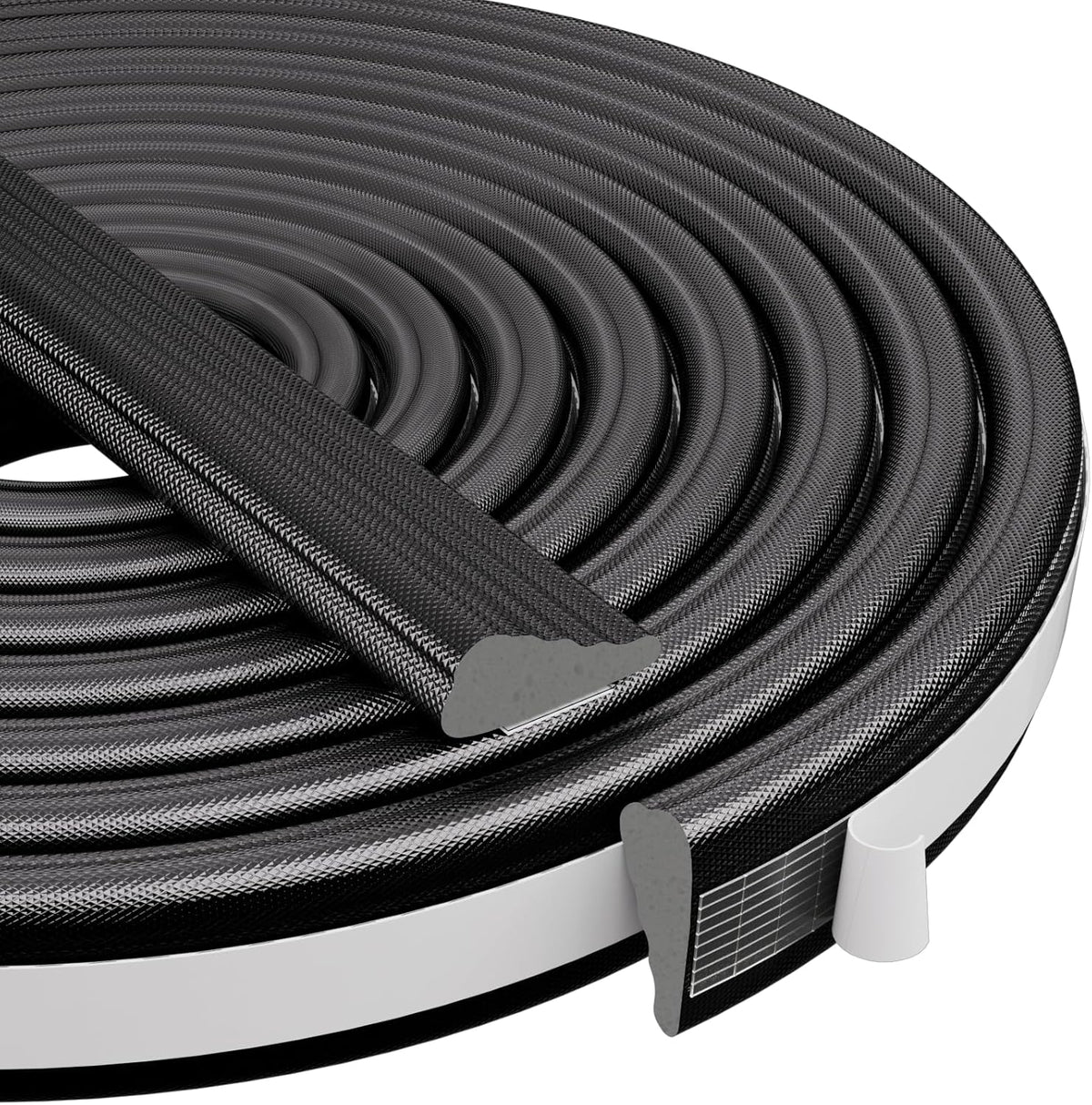 Wedge-Shape Window Weather Stripping Door Frame Seal Strip 3Pcs×196" Black,Upgrade Black