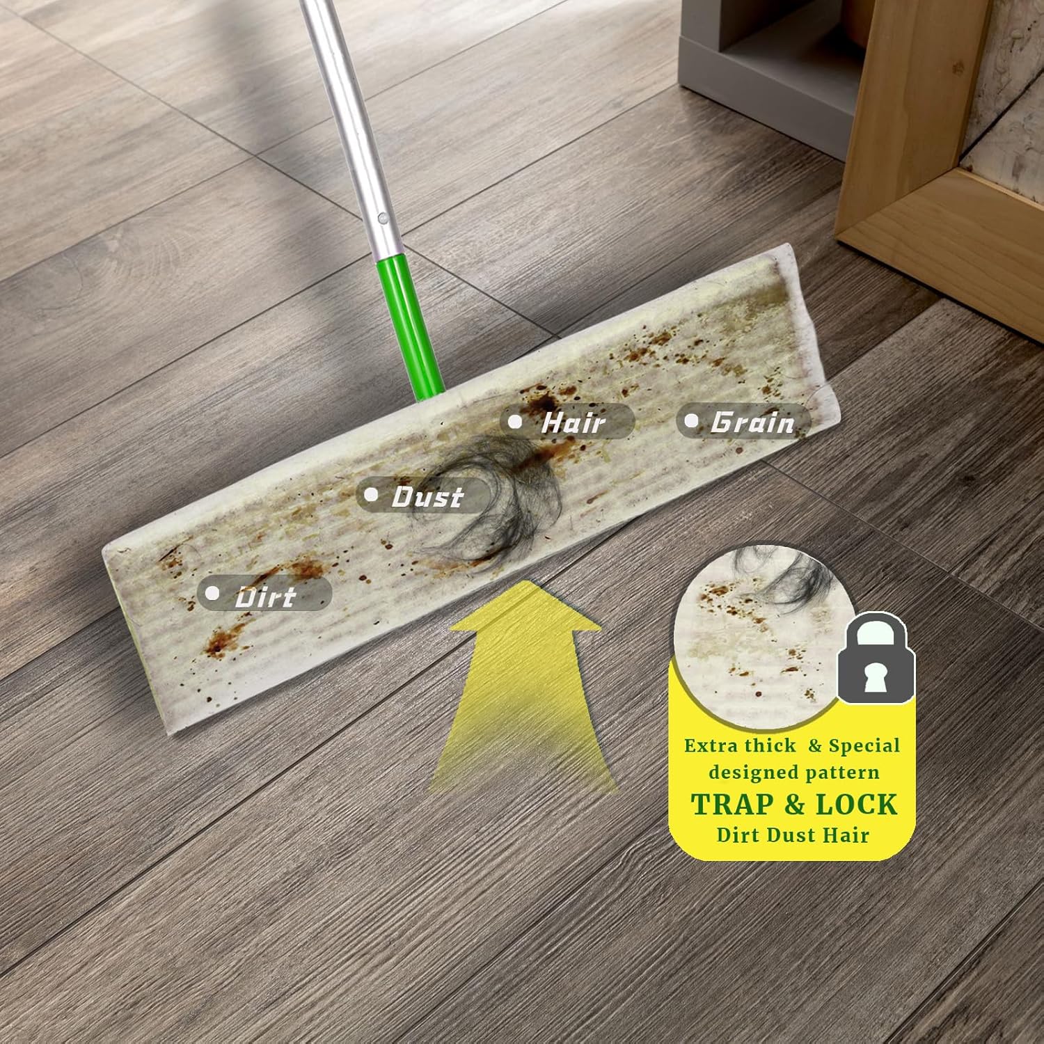 XL Dry Mop Refills 80 Counts Disposable Dusting Cloths Dry Sweeping Refills Dry Duster Cloths Mop