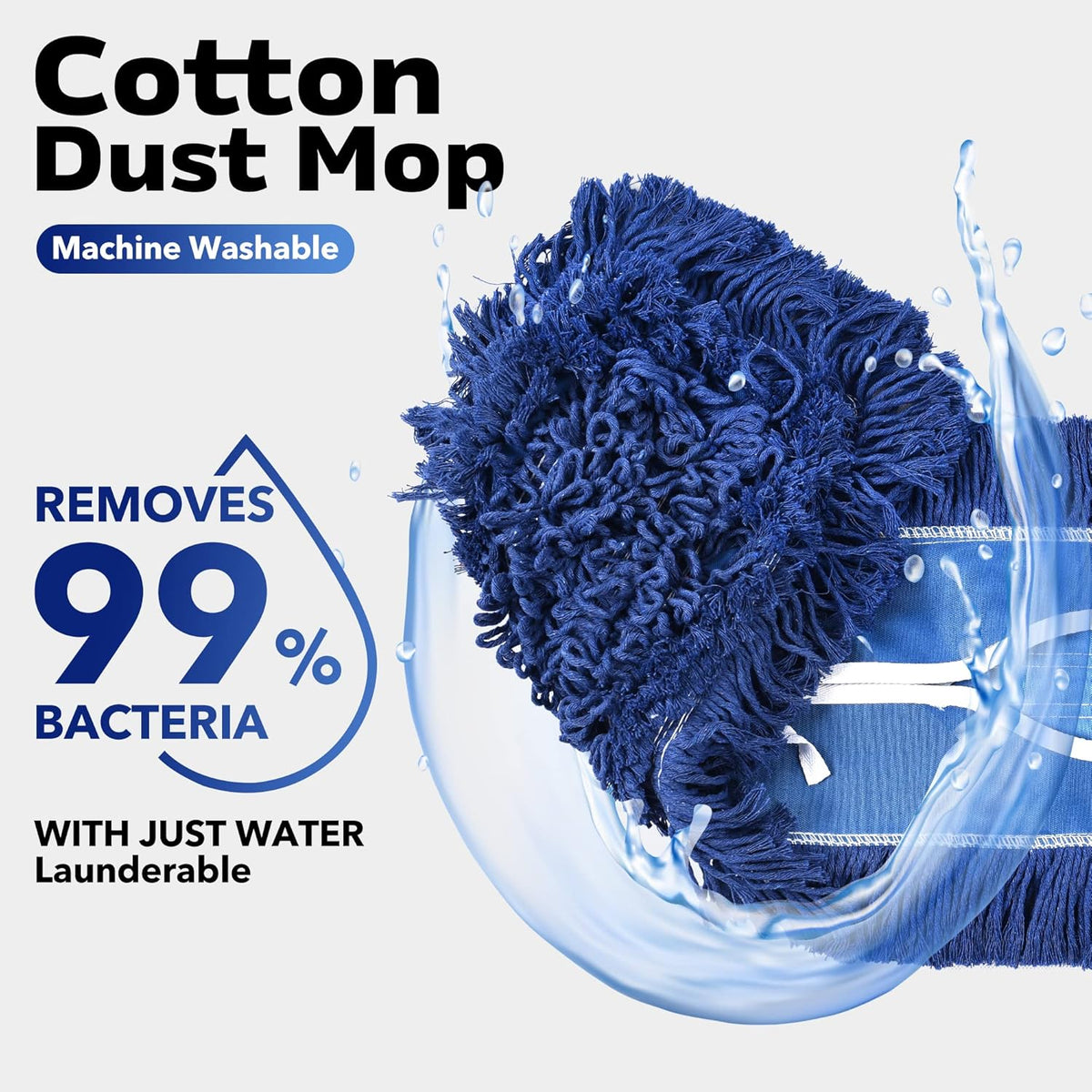 Matthew Cleaning 24'' Industrial Strength Cotton Dust Mop Refill Washable Replacement Heads for